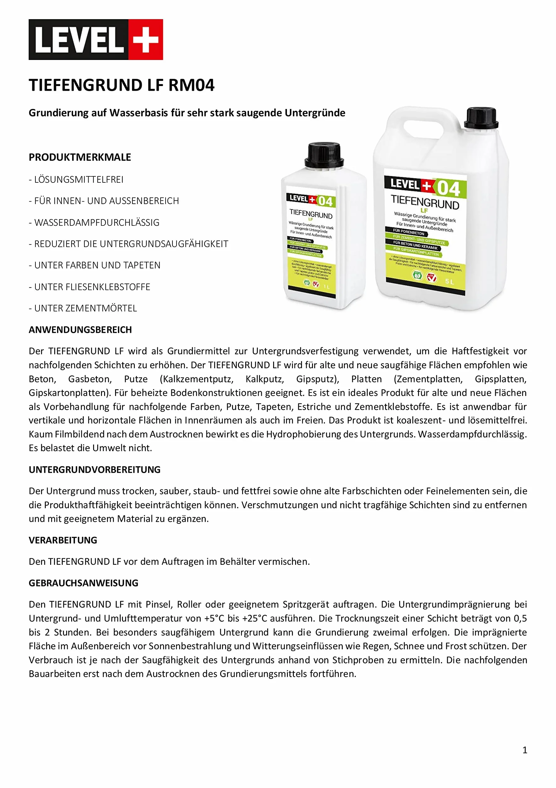 Grunt Środek Gruntujący 2L Preparat Gruntujący Uniwersalny Level+04