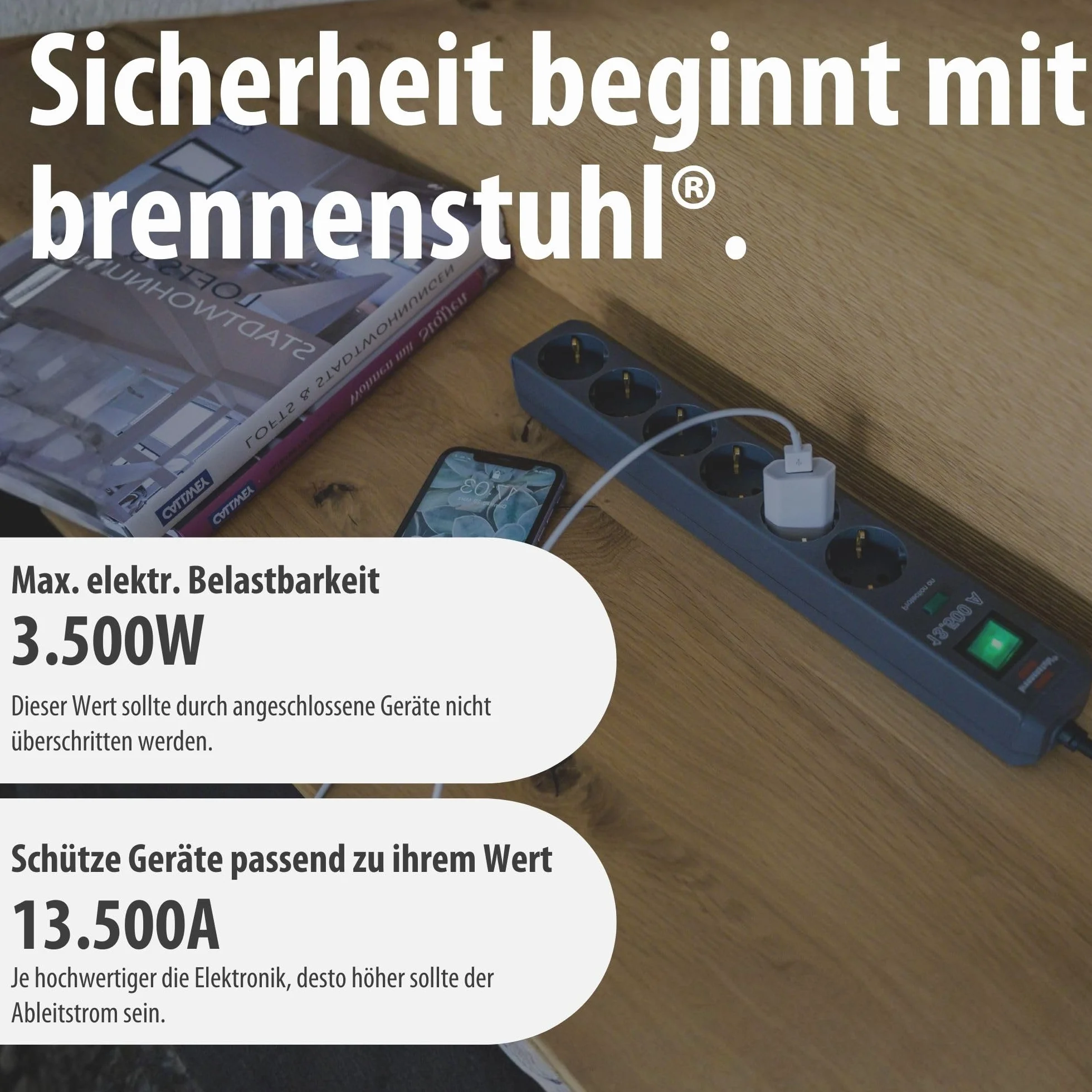 Brennenstuhl Przedłużacz Sieciowy 230 V 6 Gniazdek 1.5 m Antracytowy