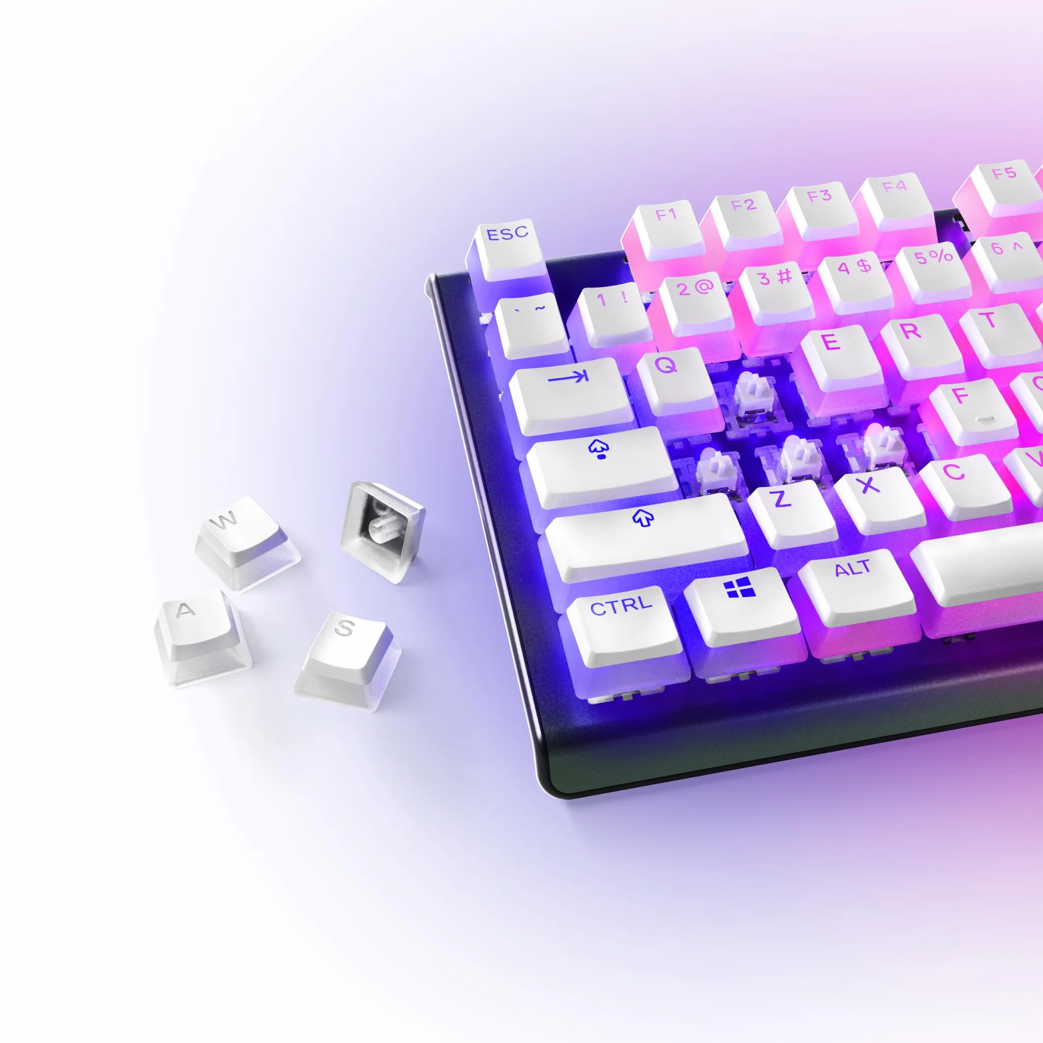Steelseries Prismcaps 60203 Nakładki na Klawisze, Biały, 104 klawisze