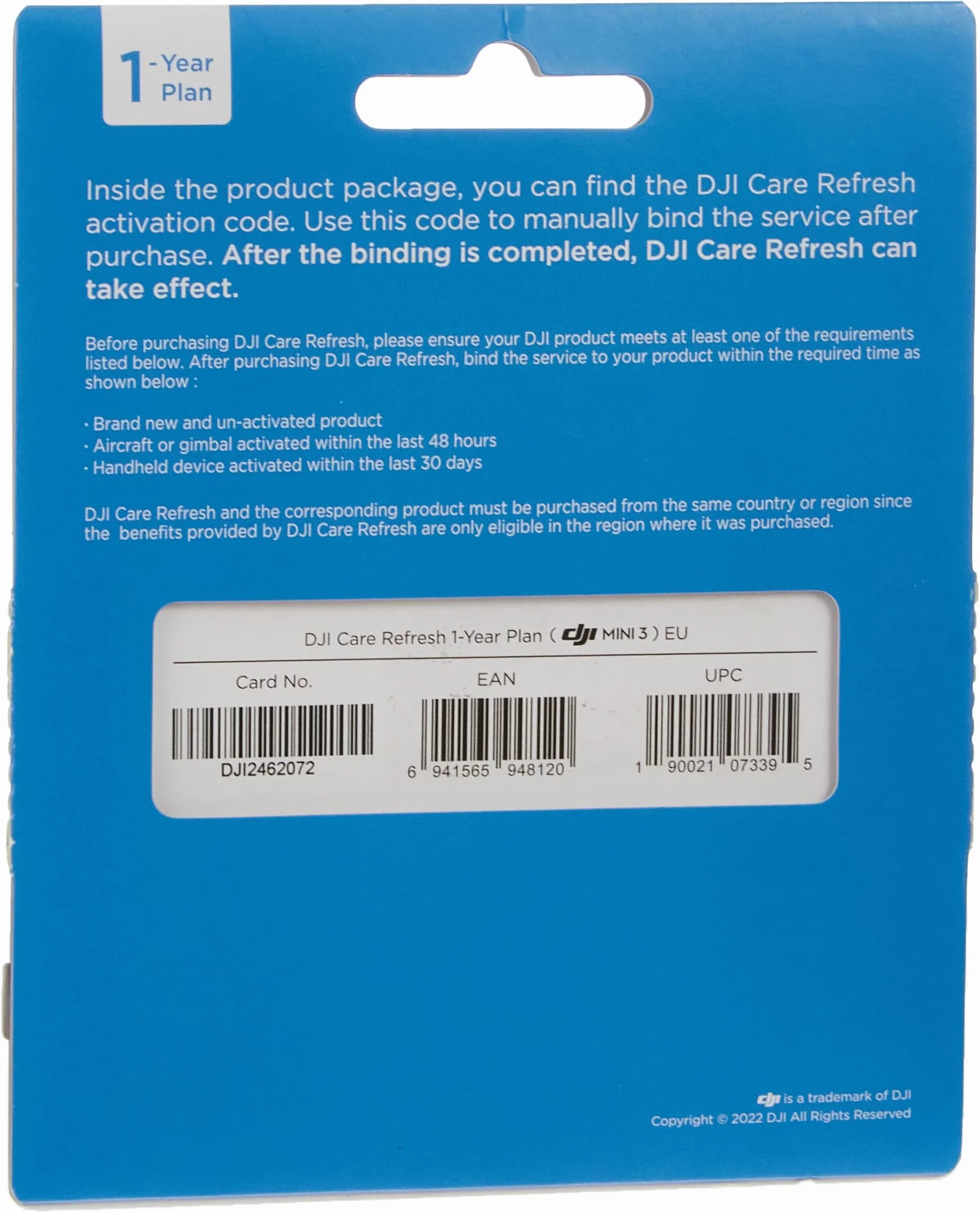 DJI Care Refresh Ubezpieczenie Drona 1 Rok