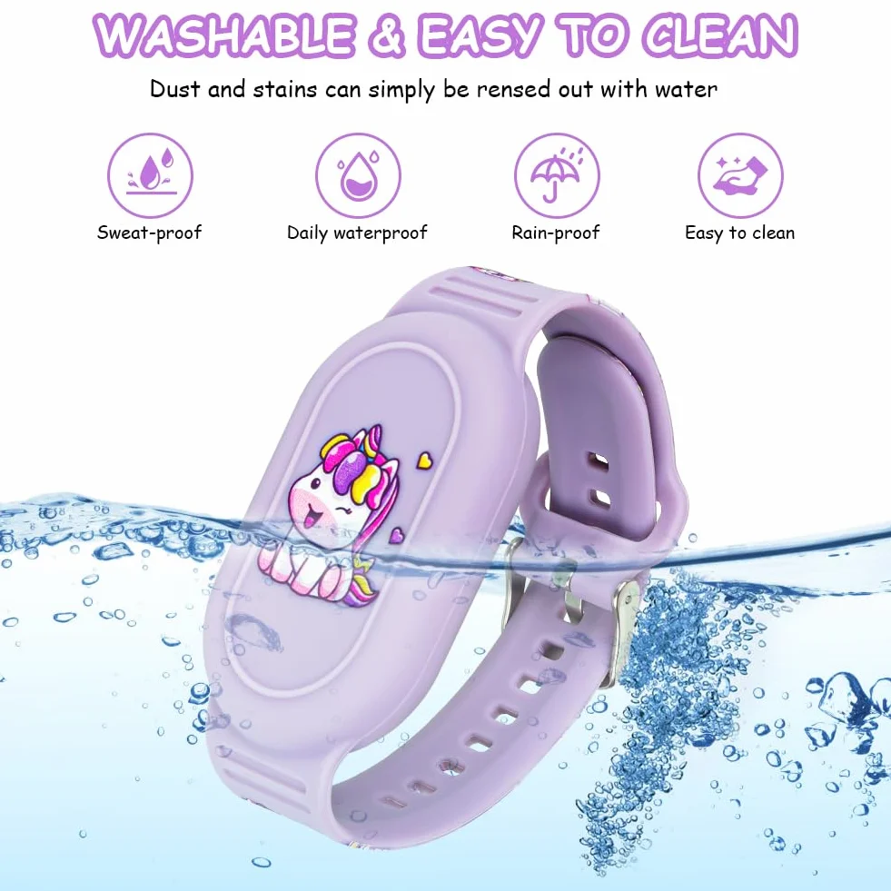 Ainiv Cute Silikonowy Uchwyt na Bransoletkę Galaxy SmartTag 2, Kompatybilny z Samsung Smart Tag 2, Fioletowy