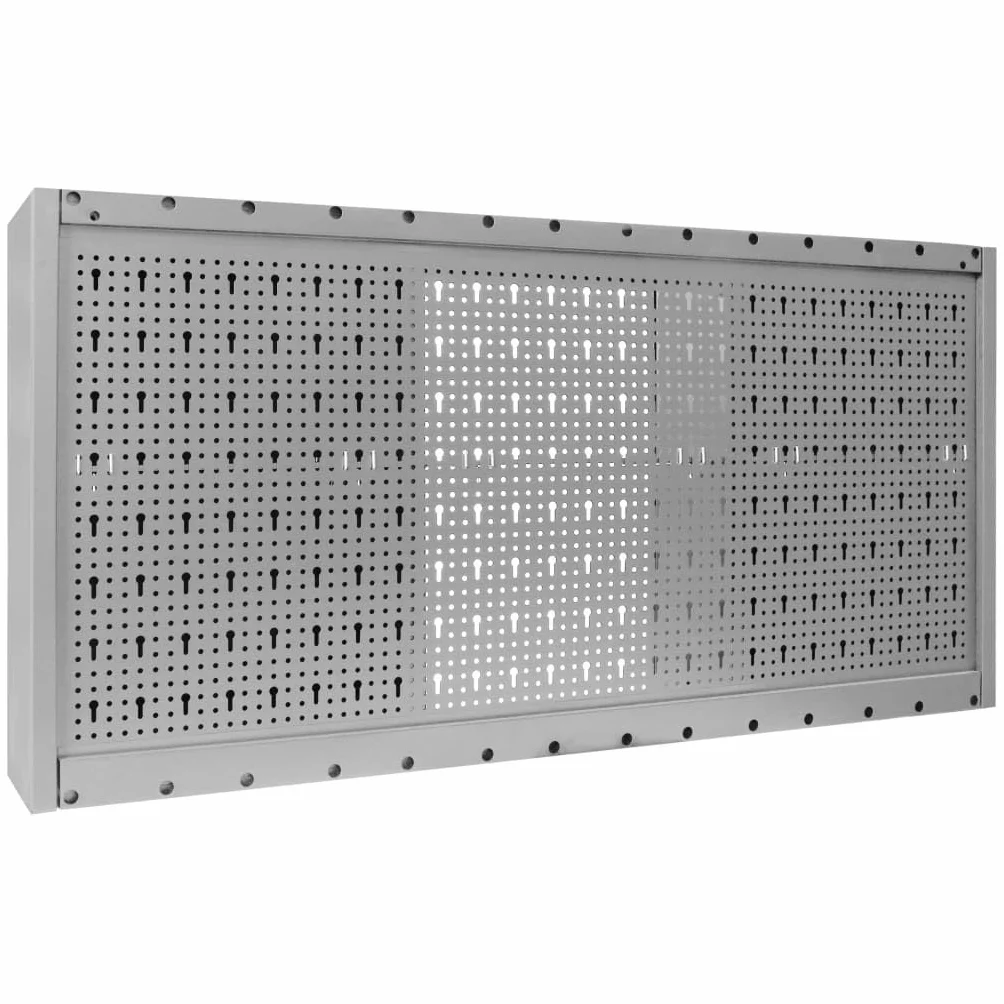 Ściana szafka narzędziowa w stylu przemysłowym, metalowa, szara, czarna, 120 x 19 x 60 cm, z 3 regulowanymi półkami, zamykana, do warsztatu, garażu, piwnicy, dla majsterkowiczów