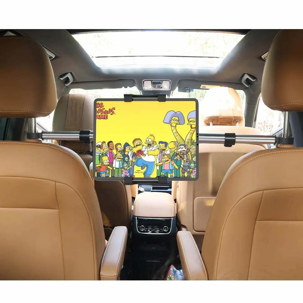 Samochodowy uchwyt na tablet, uchwyt na zagłówek do smartfona iPad o przekątnej 4,7-12,9 cala, tylne siedzenie samochodowe między stojakiem na tablet iPad Pro Air Mini, Samsung Tab, Fire HD,