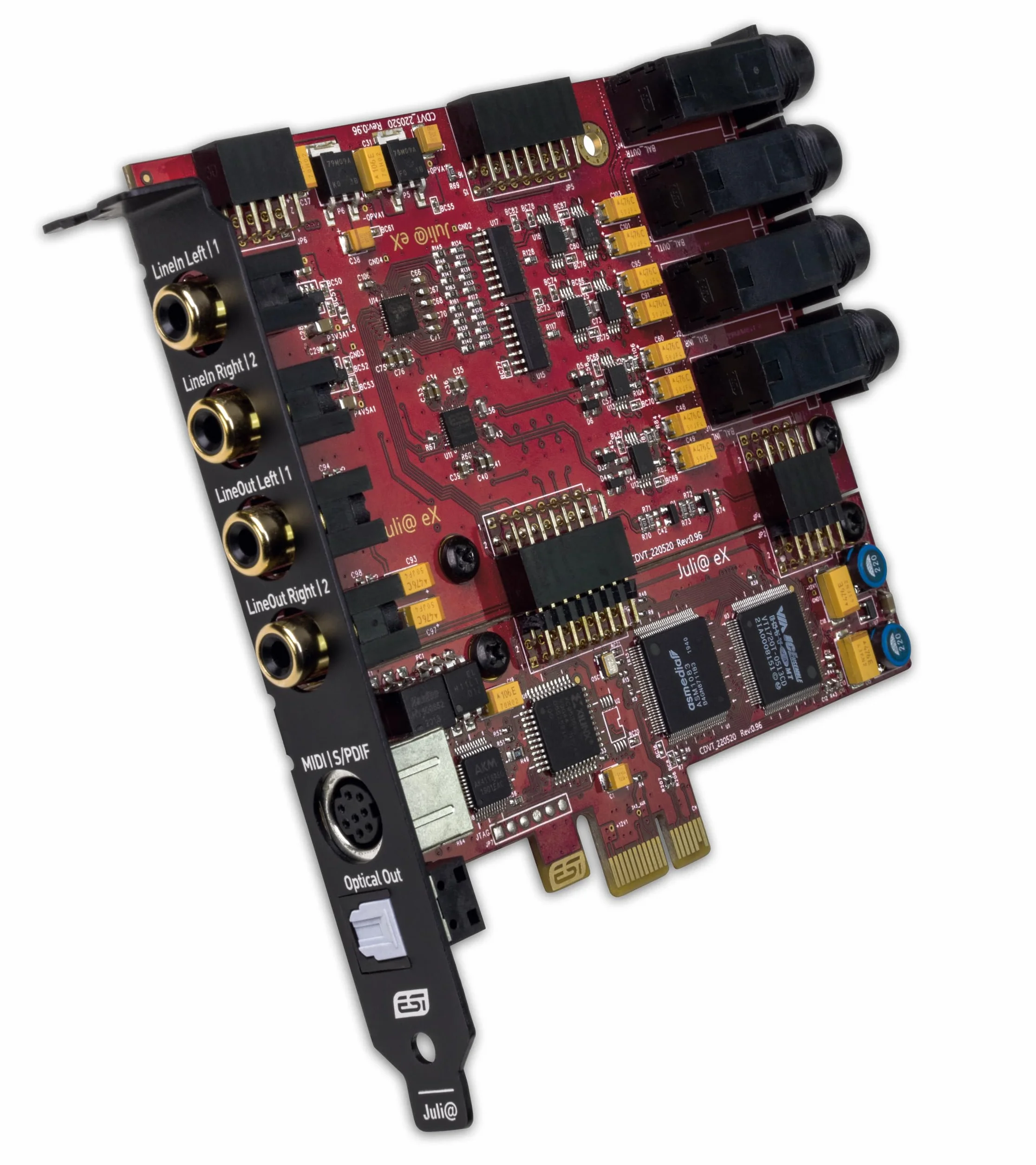 ESI Juli@ eX 32-bit 192 kH PCIe karta audio 4 wejścia/wyjścia