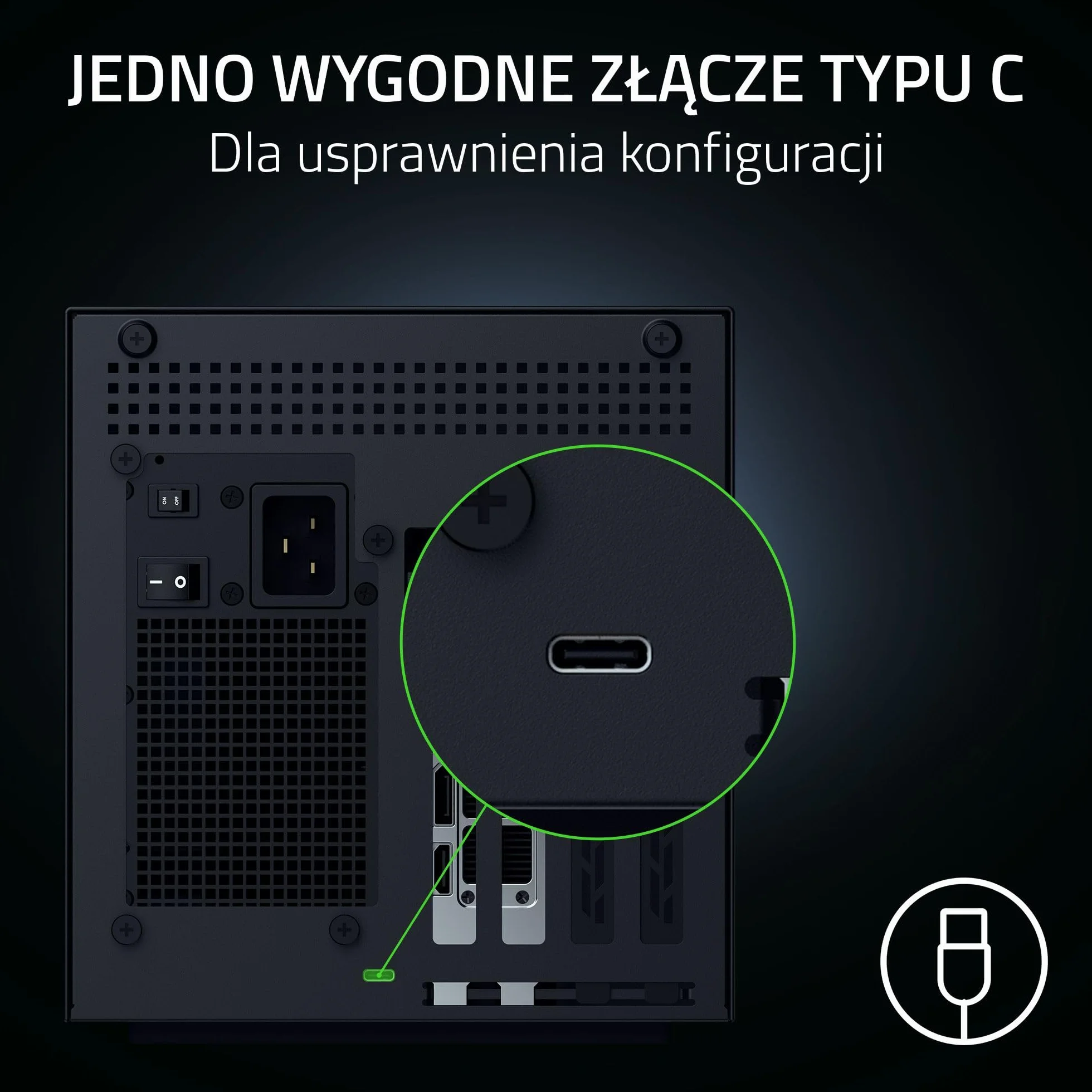 Razer Core X V2 Zewnętrzna obudowa graficzna Thunderbolt 5 PCIe Czarny