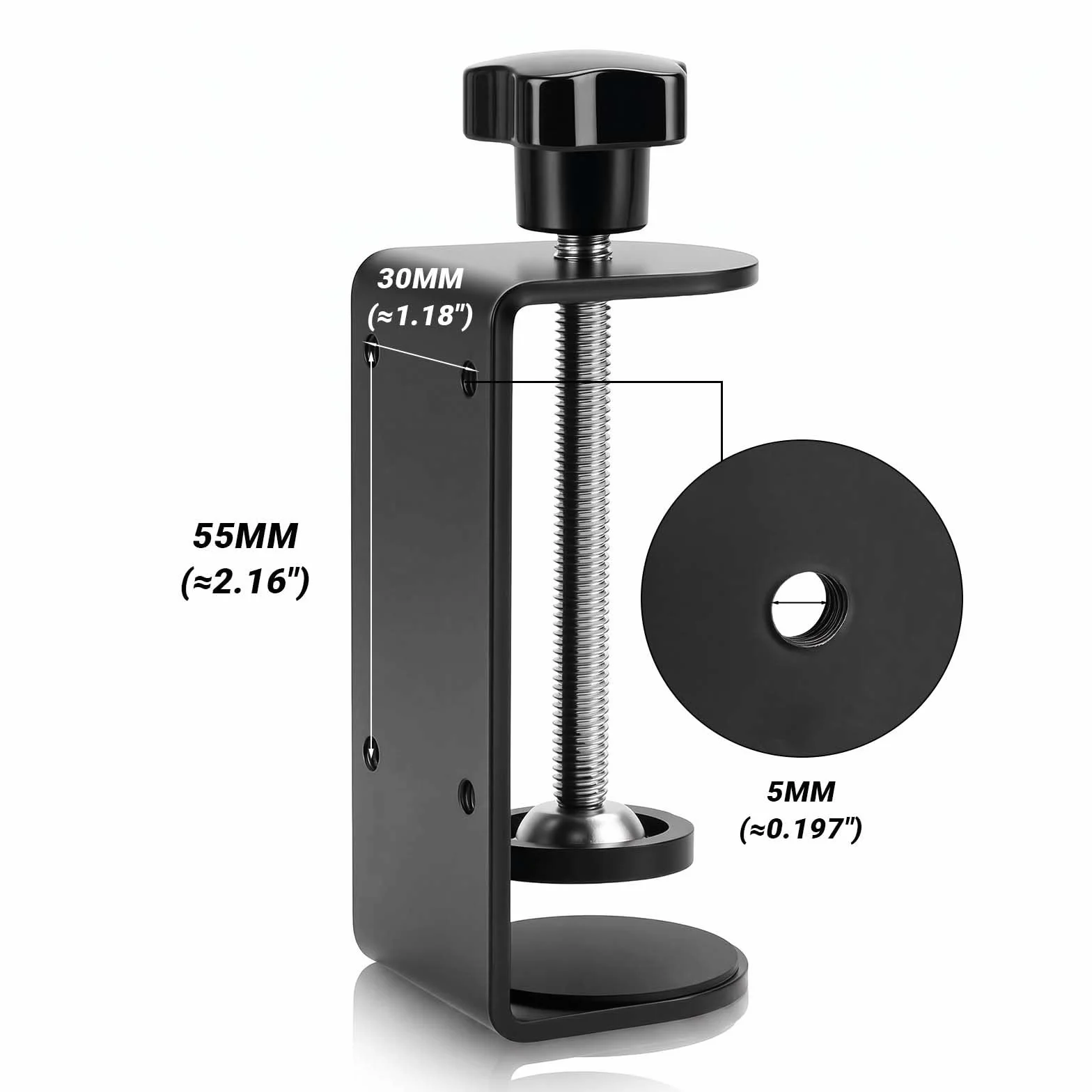 Zacisk C 7,6 cm z czterema małymi otworami z tyłu, 2-pak regulowanych zacisków biurkowych C do zakresu 1-8,9 cm, wszechstronny zacisk do hamulca, montażu części, mocowania, spawania, obróbki