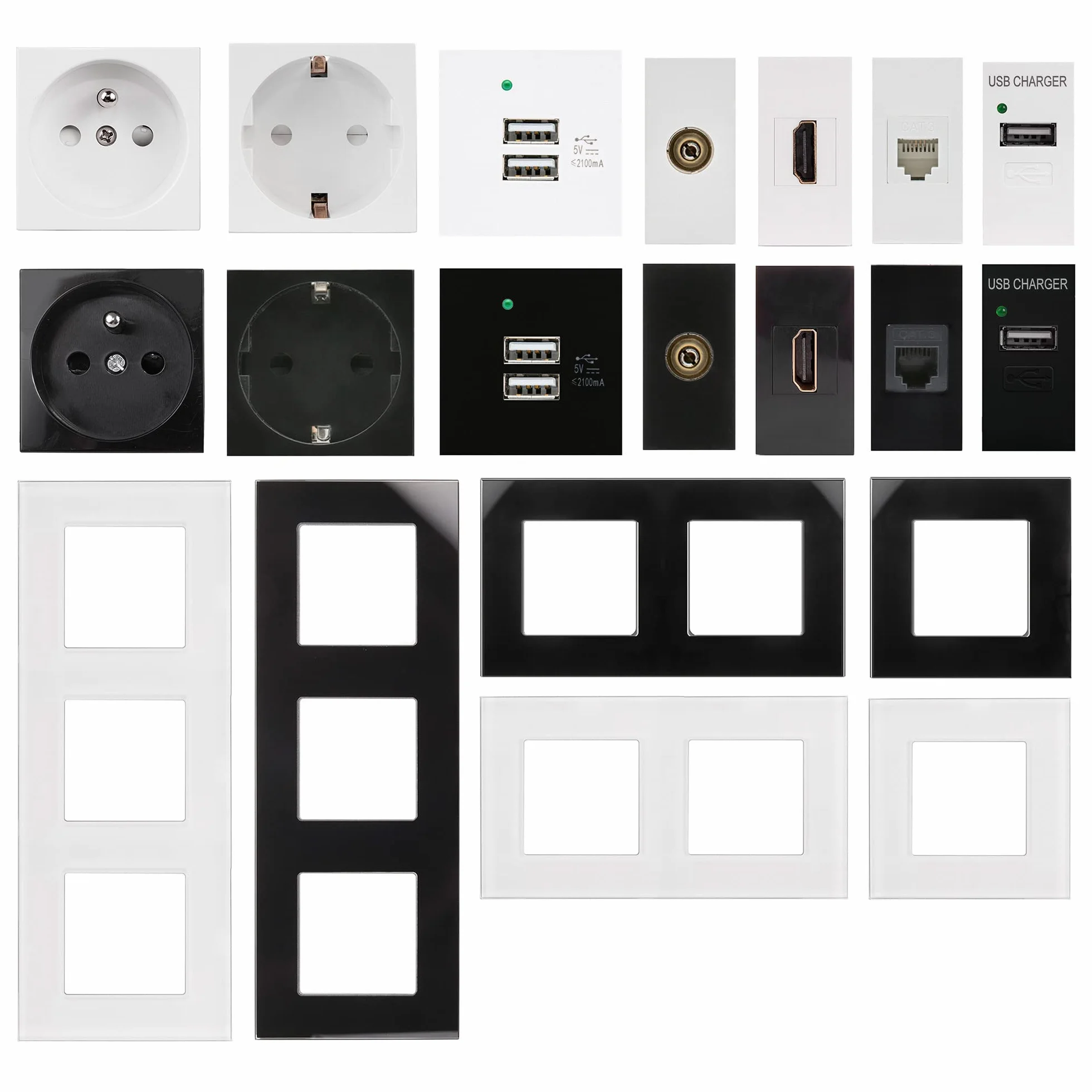 Maclean MCE720B Gniazdo HDMI Modułowe gniazdko ścienne Gniazdo podtynkowe Gniazdo ścienne Montaż podtynkowy (czarny)