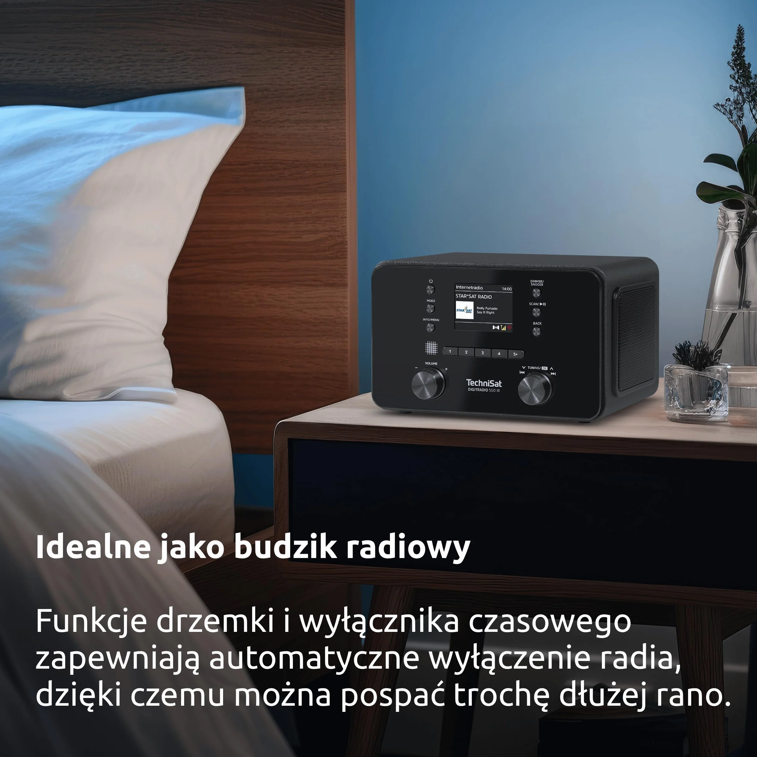 TechniSat DIGITRADIO 550 IR Stereo radio internetowe DAB+ UKW WLAN Bluetooth czarne