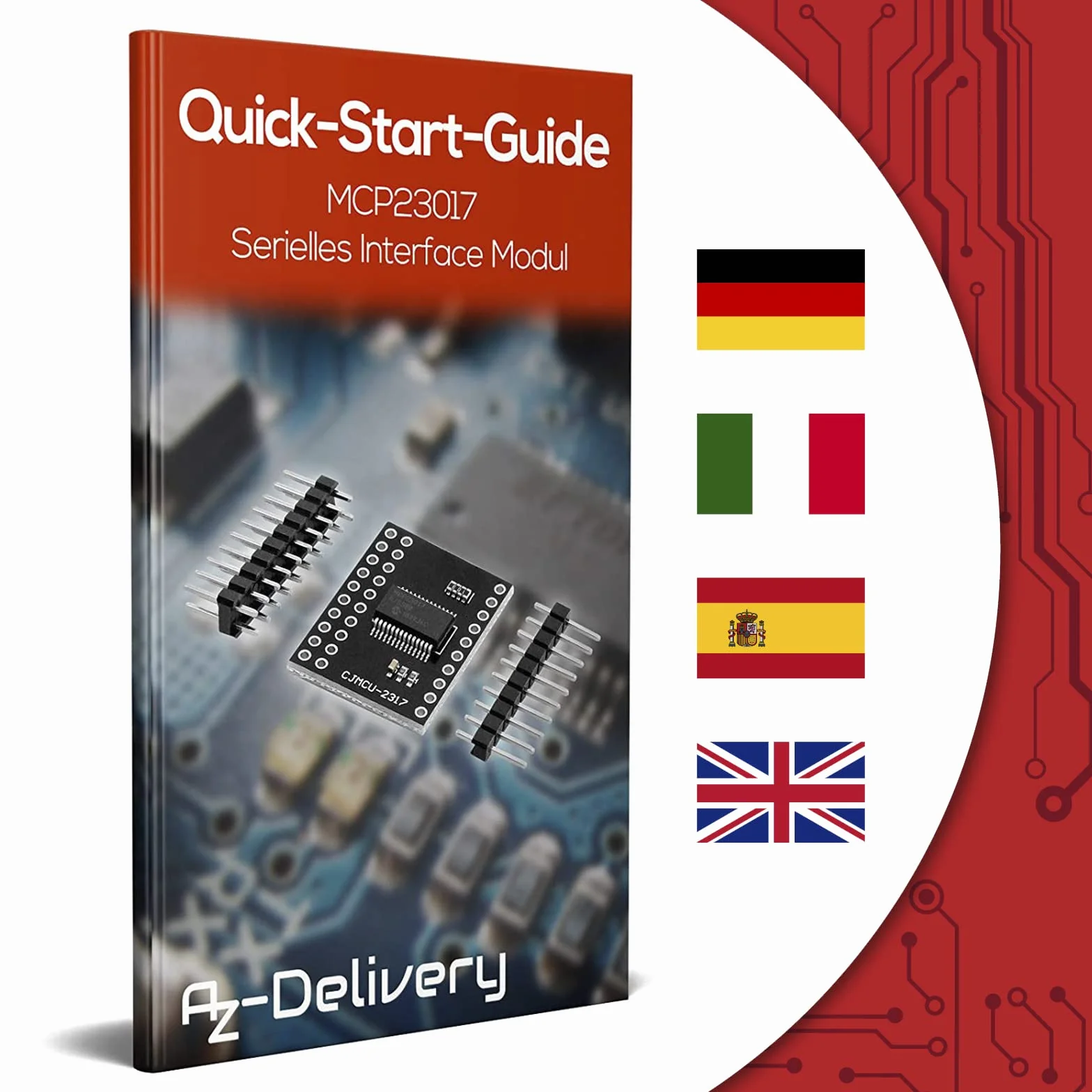 AZDelivery MCP23017 16-bitowy dwukierunkowy ekspander portów I2C kompatybilny z Arduino 5 szt.