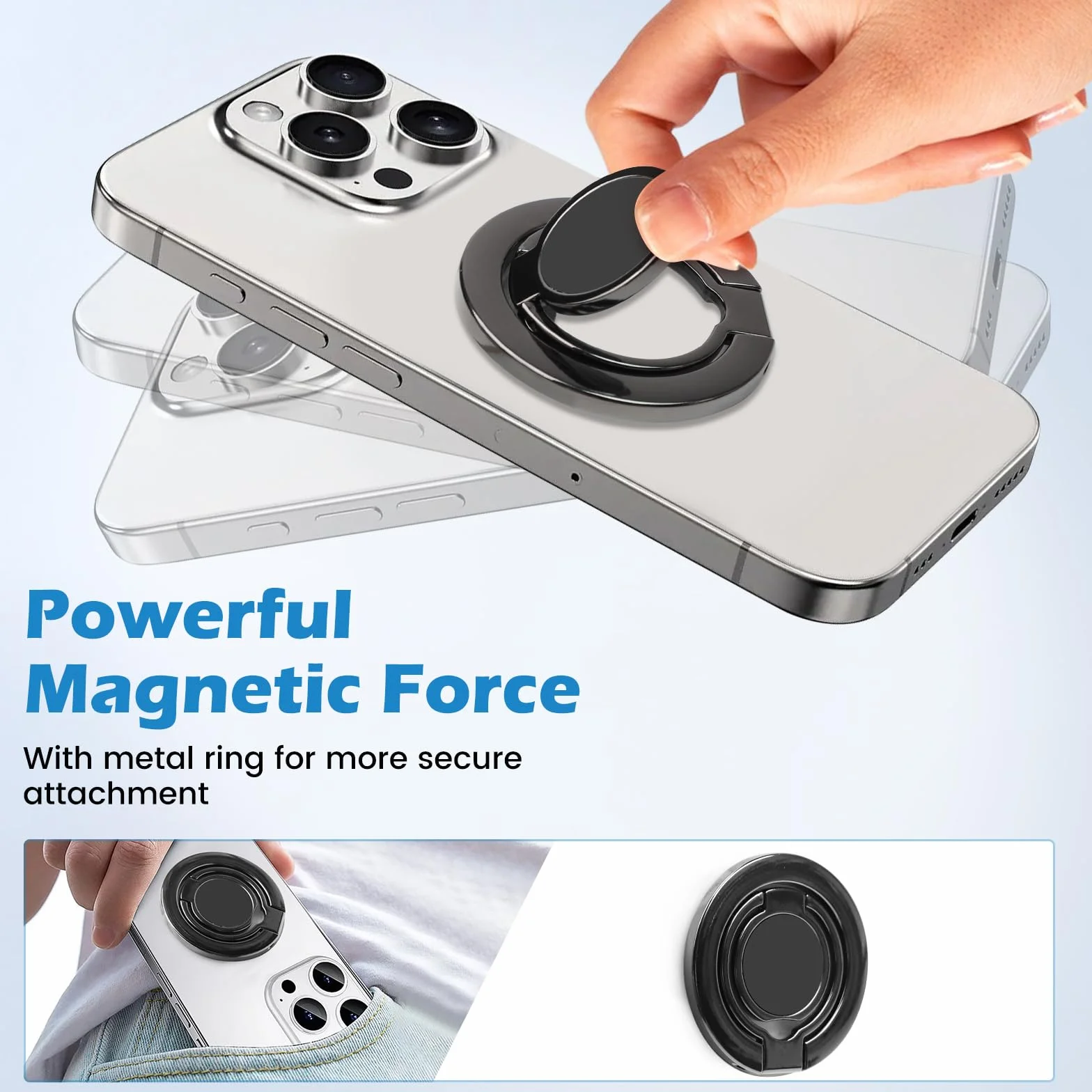 Magnetyczny Uchwyt na Telefon Magsafe Obracany 360° do iPhone 15/14/13/12 Android Samsung