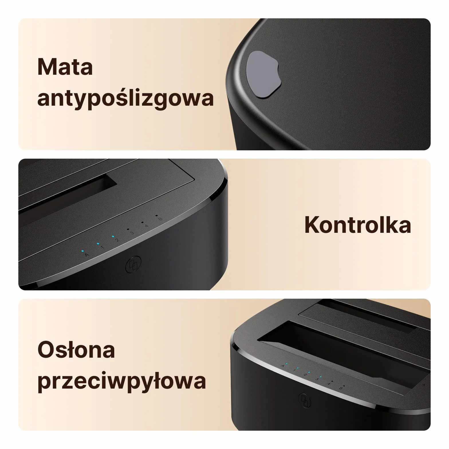 UGREEN Stacja dokująca USB 3.0 do dysków twardych SATA HDD SSD 2,5/3,5 cala Dual Bay 5 Gb/s klonowanie offline UASP