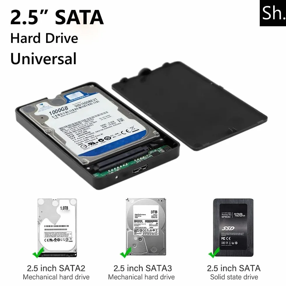 Obudowa Dysku 2.5" SATA USB 3.0 UASP 5 Gb/s do SSD/HDD Czarna