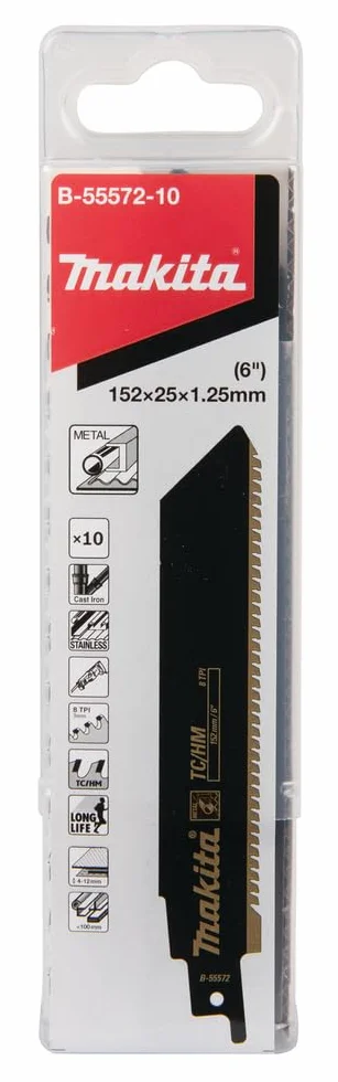 Makita B-55572-10 brzeszczot piły, 152 x 25 x 1,25 mm