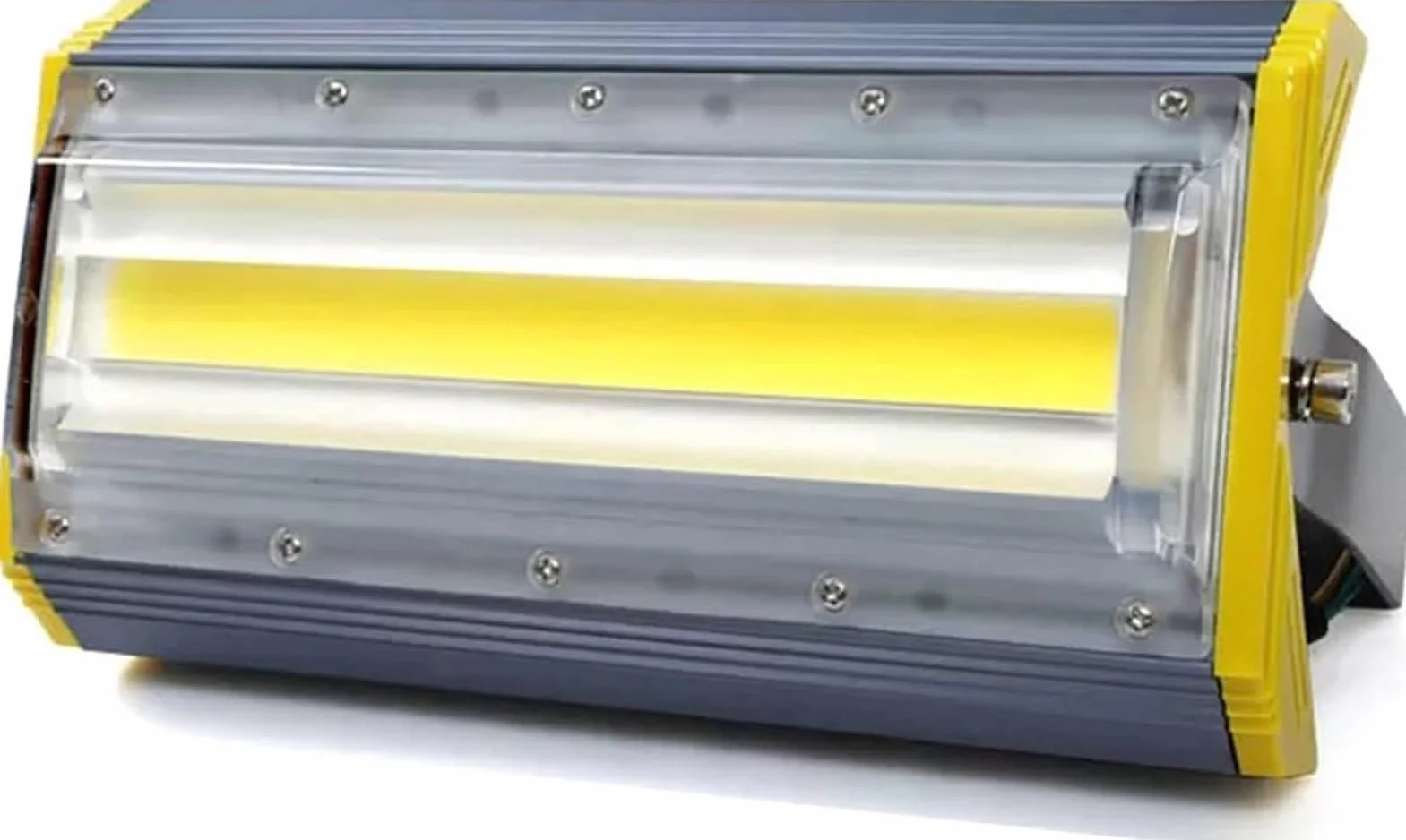 lampy solarne do użytku na zewnątrz, Lampy zabezpieczające obiektyw, IP67 i wysoka transmisja światła Białe światło Reflektor roboczy LED do magazynu, ogrodu, dachu(Warm White,50W)