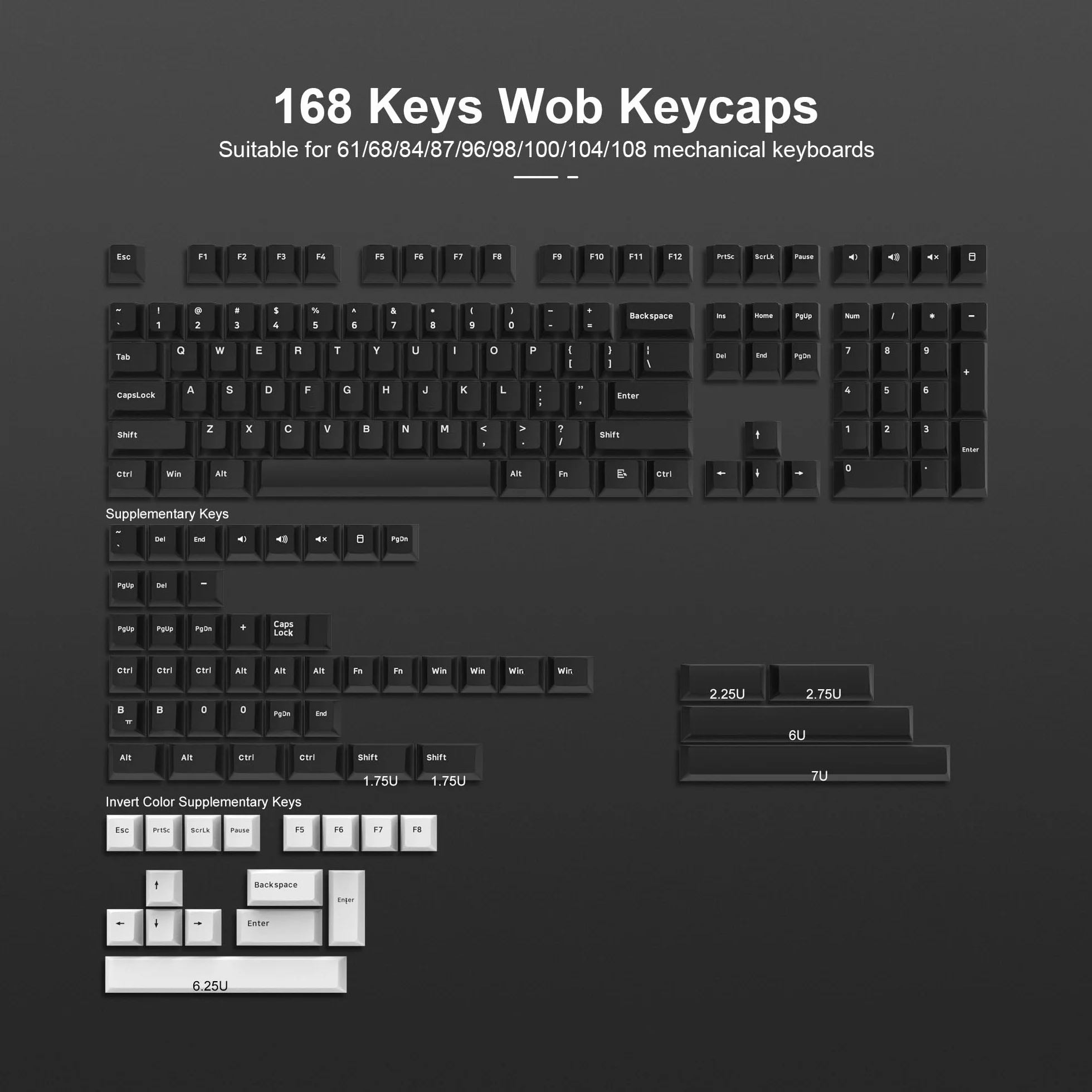 Double Shot PBT Custom Keycap Set 168 klawiszy Cherry Profile do Cherry Gateron MX klawiatura mechaniczna