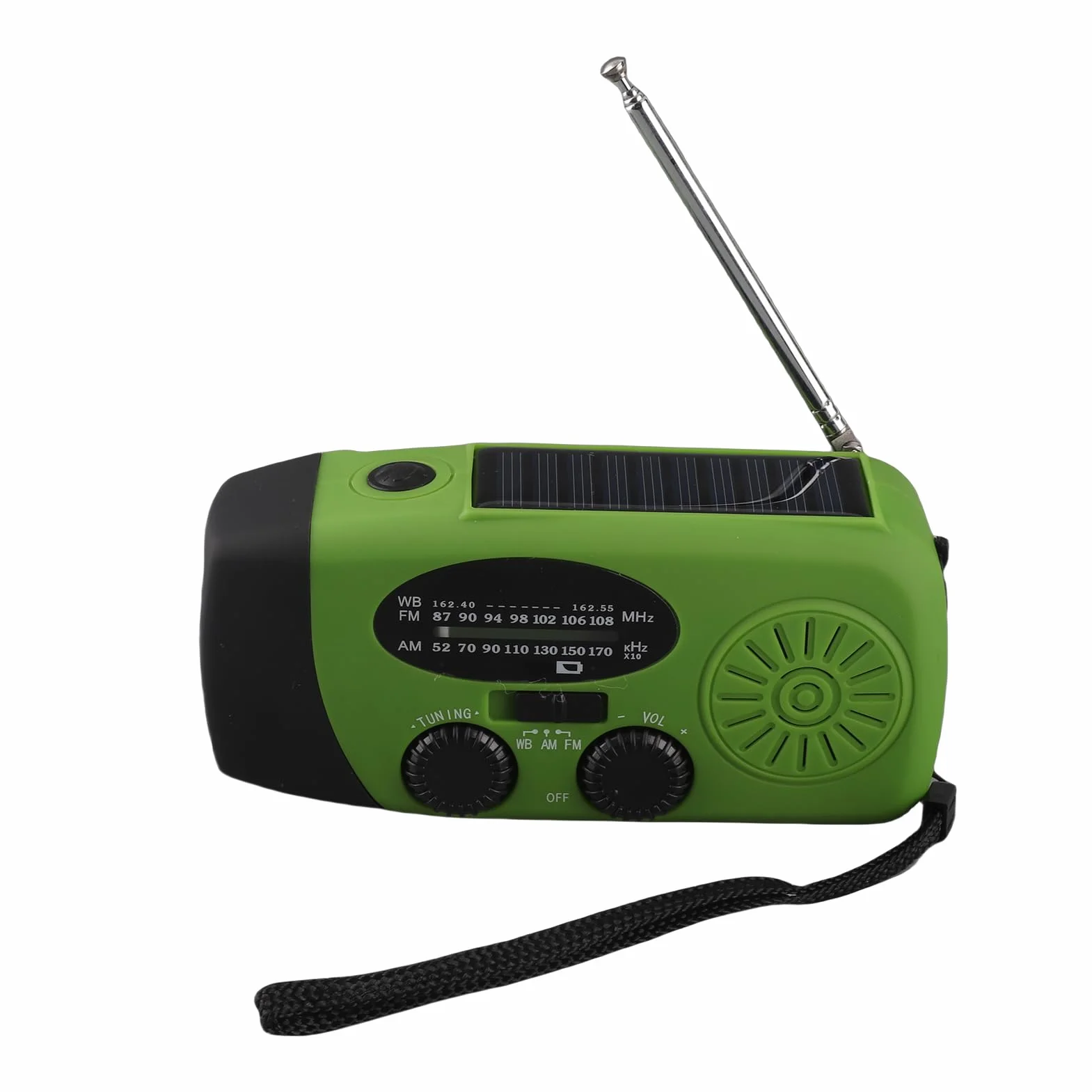 Radio solarne FM/AM/NOAA z latarką LED i powerbankiem 1000 mAh