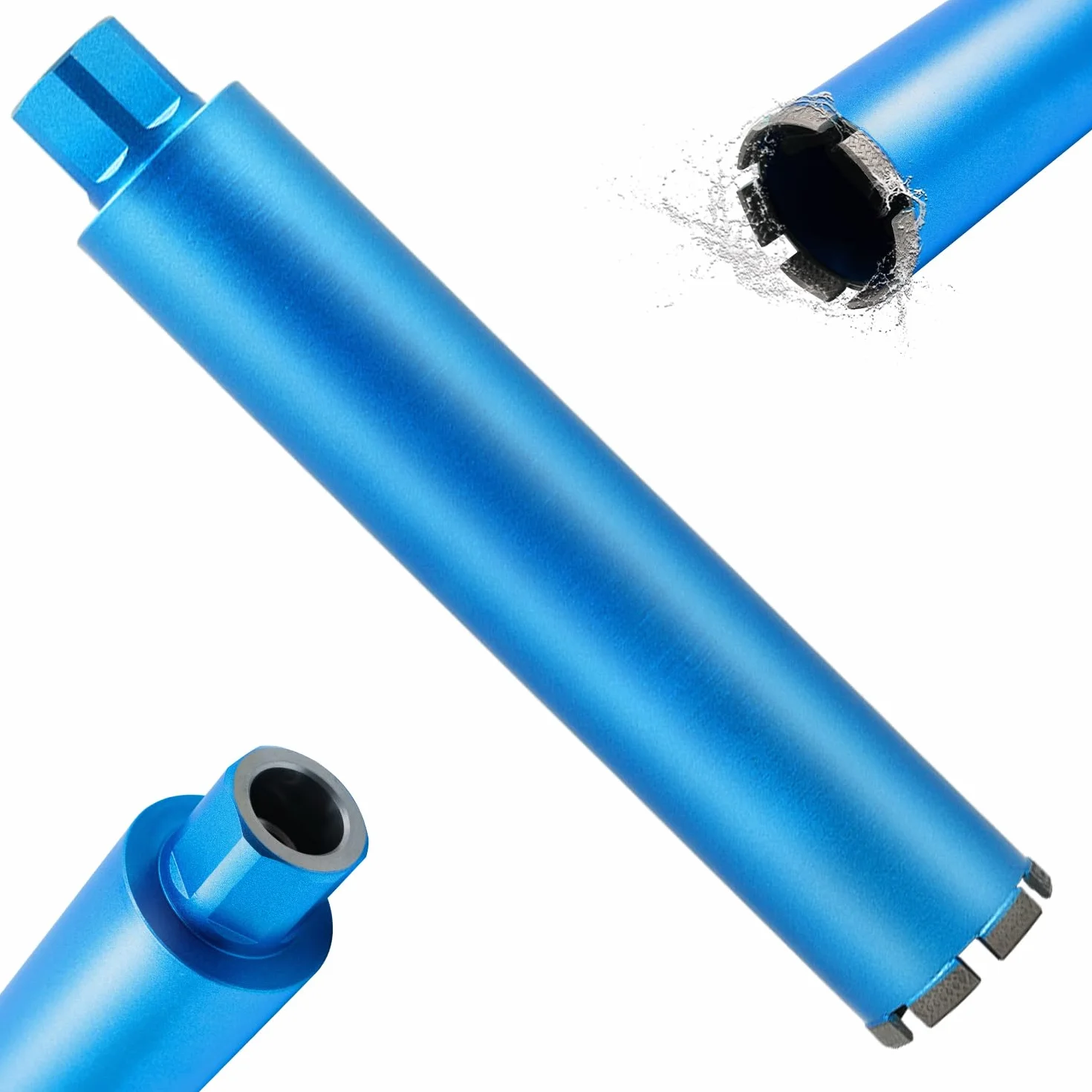 Wiertła rdzeniowe do twardej cegły betonowej i bloku diamentowego spawanego laserowo rdzenia 1-1/4"-7 gwintowane (3")
