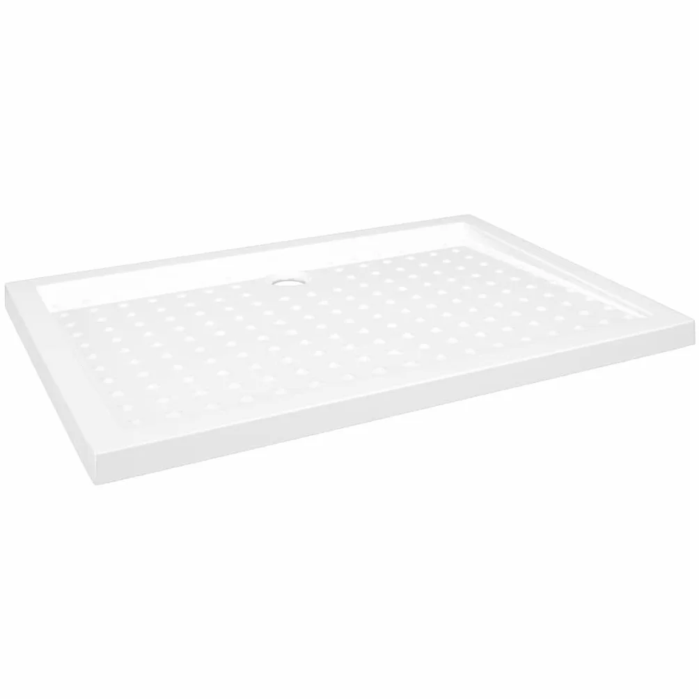 vidaXL Brodzik prysznicowy z wypustkami, biały, 70x100x4 cm, ABS
