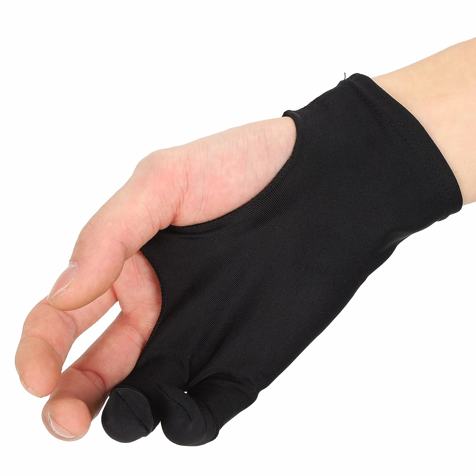 Artystyczna Rękawica Malarska 2 Palce Anti Mistouch Design Dowolny Rozmiar do Szkicowania na Prawym i Lewym Tablecie Rysunkowym (S)