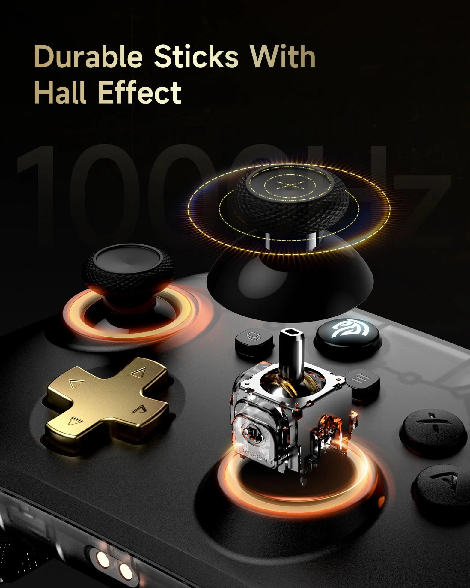 EasySMX Bezprzewodowy kontroler PC D05 z RGB Hall Joystick i stacją ładującą 1000 mAh