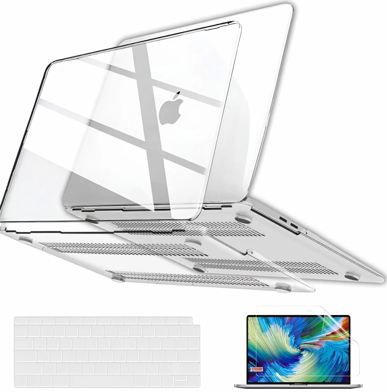 GVTECH Etui ochronne MacBook Air 13 2010-2017 A1369 A1466 przezroczyste