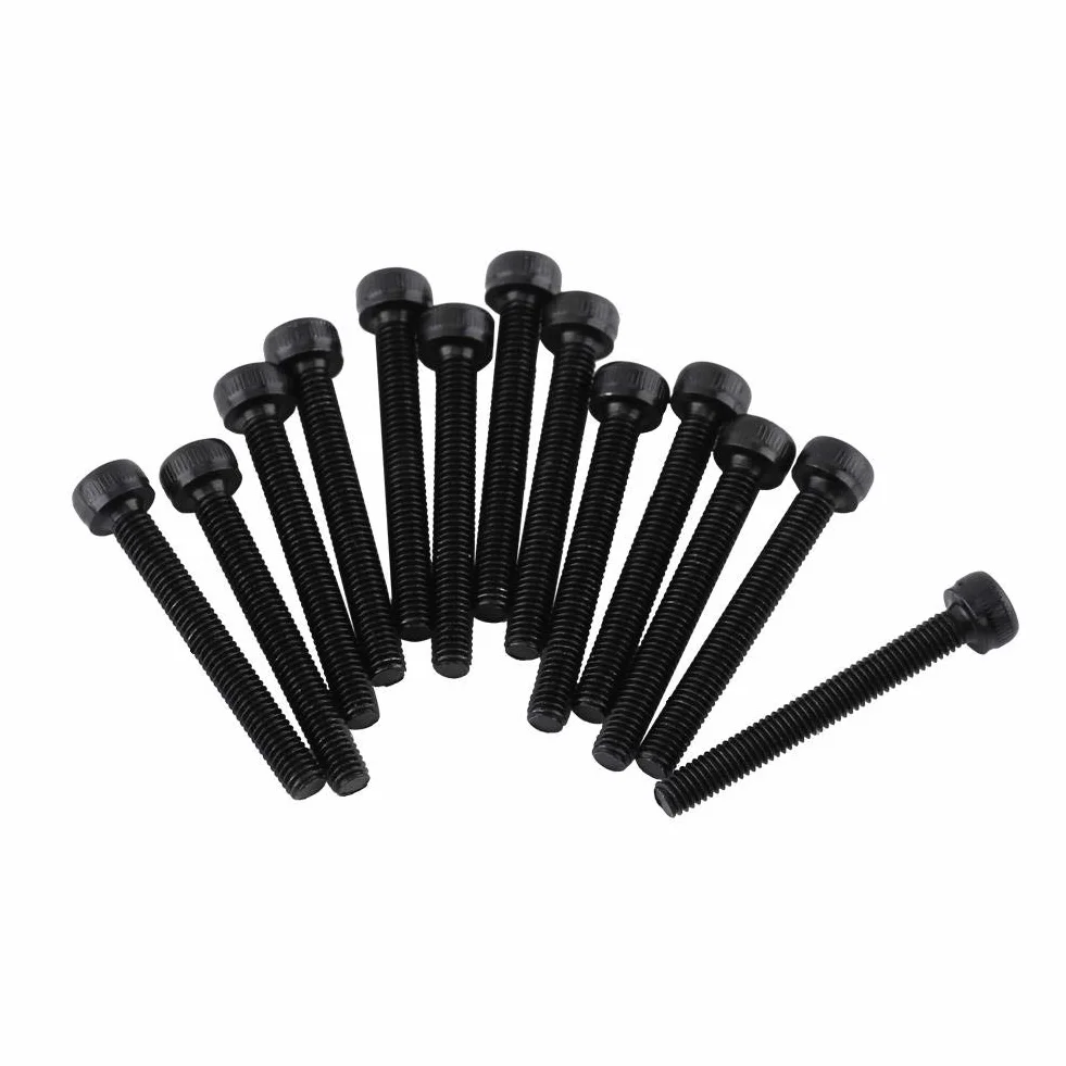 Zestaw śrub z gniazdem sześciokątnym, zestaw śrub z łbem sześciokątnym Akozon M3 ze stali stopowej 12,9 4-50 mm (M3 * 25 mm, w pełni gwintowane - 50 sztuk)