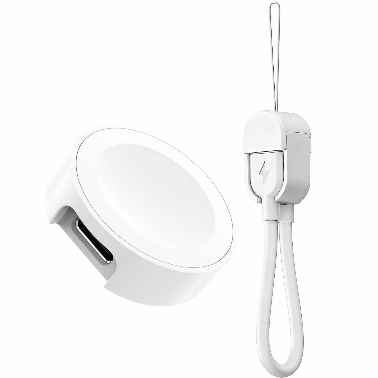 Ładowarka magnetyczna bezprzewodowa Apple Watch USB C 5 W szybkie ładowanie iWatch Series Ultra 3/11/10/9/8/7/6/SE3/SE2/5/4/3/2 biała z kablem