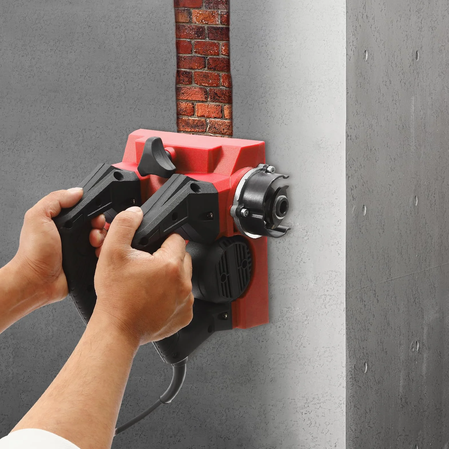 Elektryczna strugarka ręczna, 1300 W, strug ręczny, elektryczna strugarka ścienna, przenośna strug do lakieru z kablem, strug ścienny, regulowana głębokość – głębokość strugania 1-4 mm, szerokość