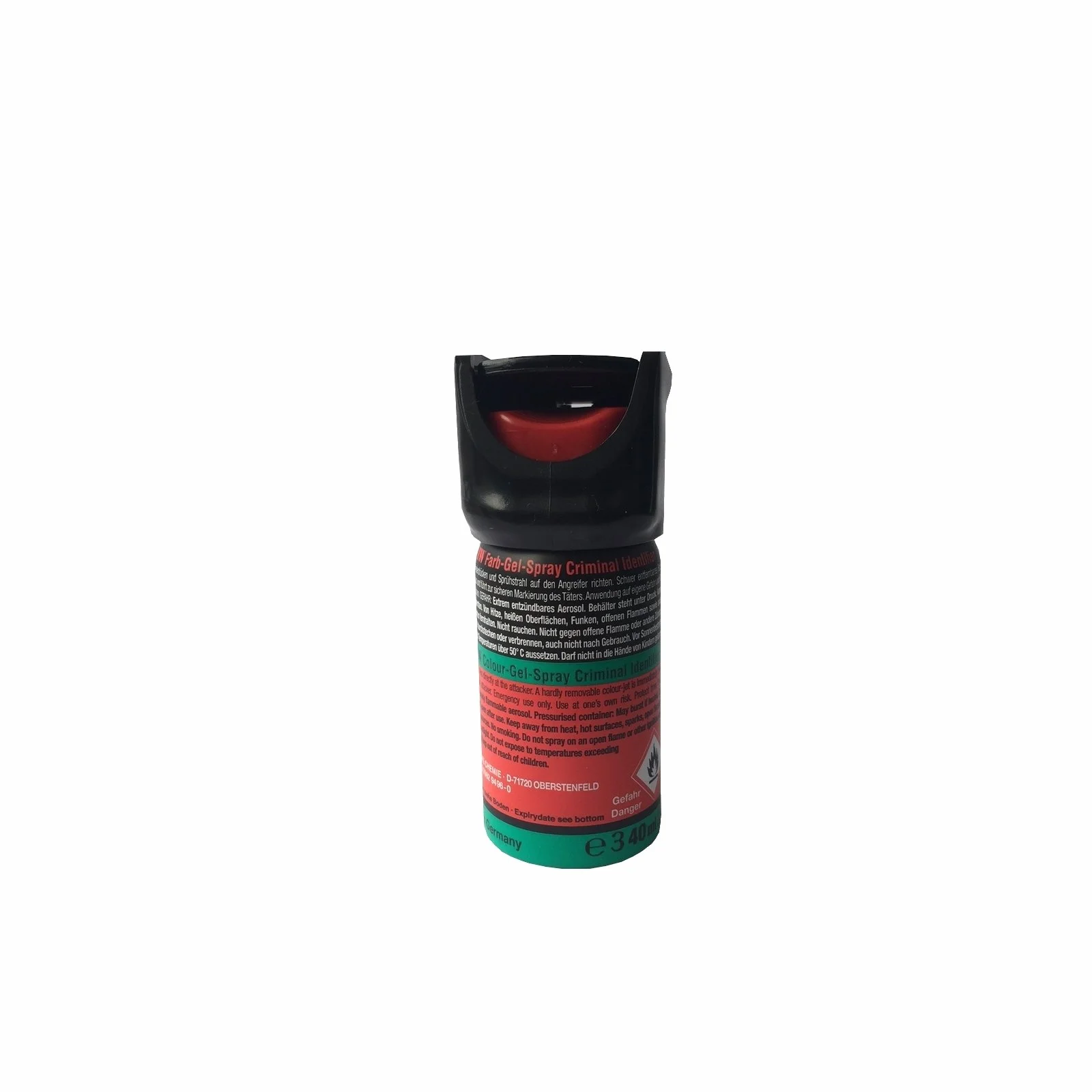 TIW Defence Farb-Gel Spray 40 ml zawór bezpieczeństwa lub klips do paska wersja