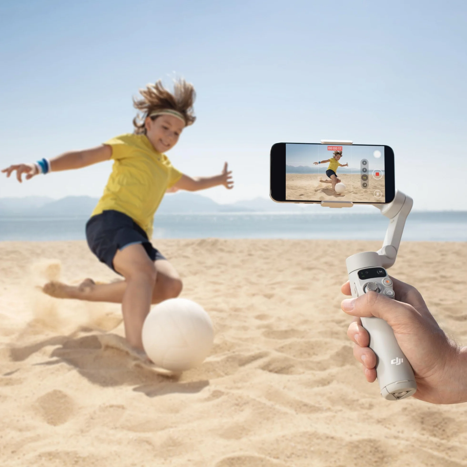 DJI Osmo Mobile 7 3-osiowy stabilizator gimbala do telefonu, ActiveTrack 7.0, wbudowany statyw