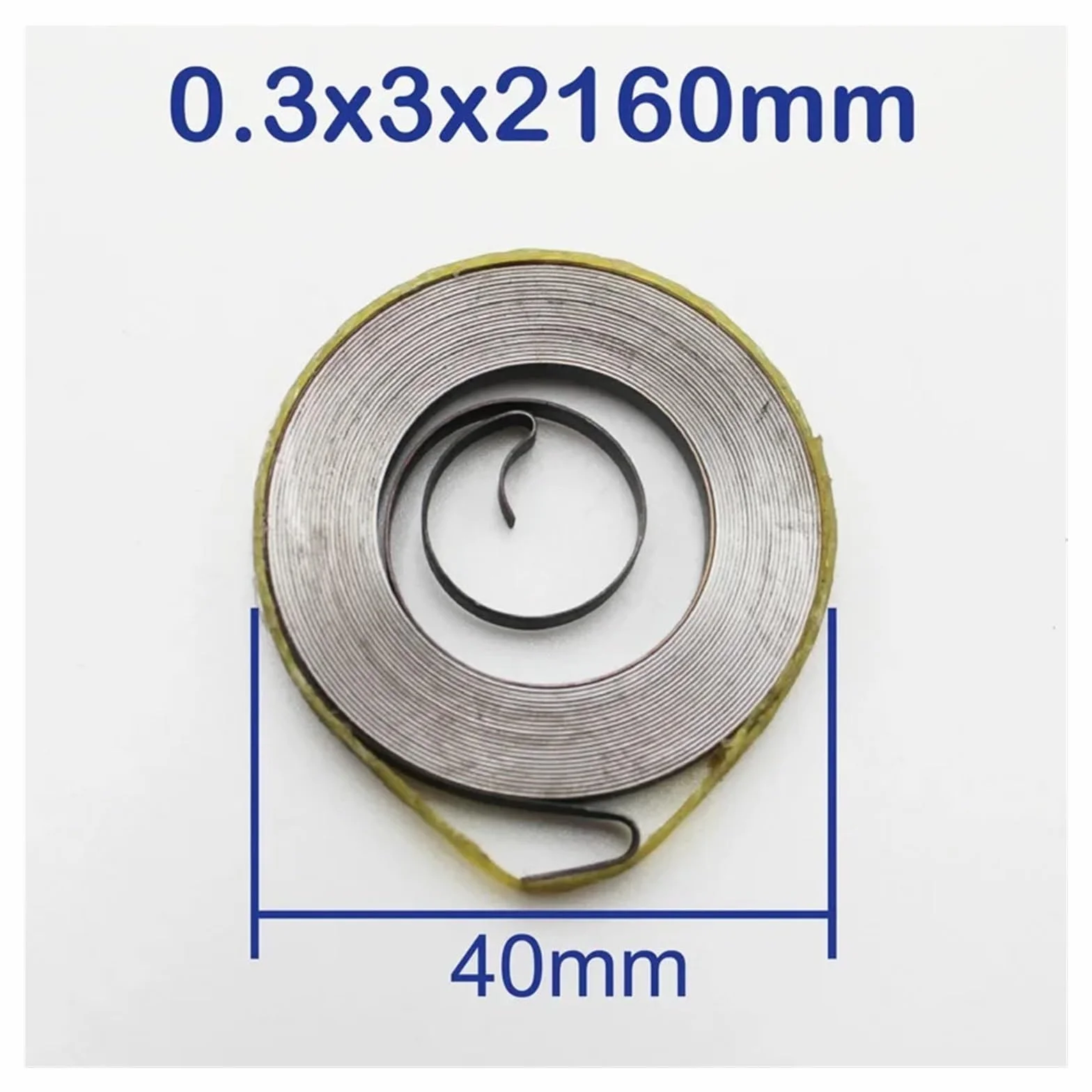 sprężyna do wiertarki stołowej， Prasa Sprężyna powrotna Płaska cewka spiralna Stal przemysłowa o stałej sile(0.5x18x12000mm 1pc)