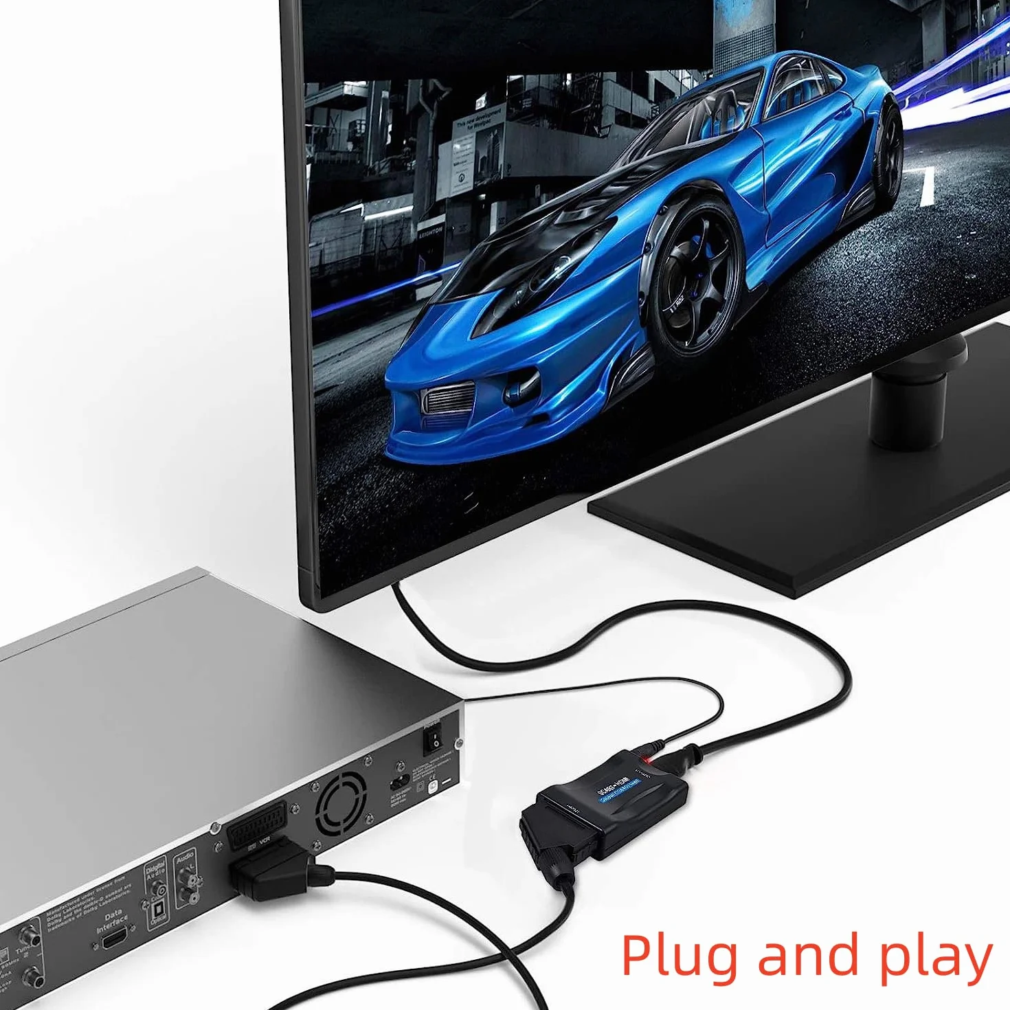 Konwerter SCART do HDMI 720p/1080p Adapter Audio Video HD