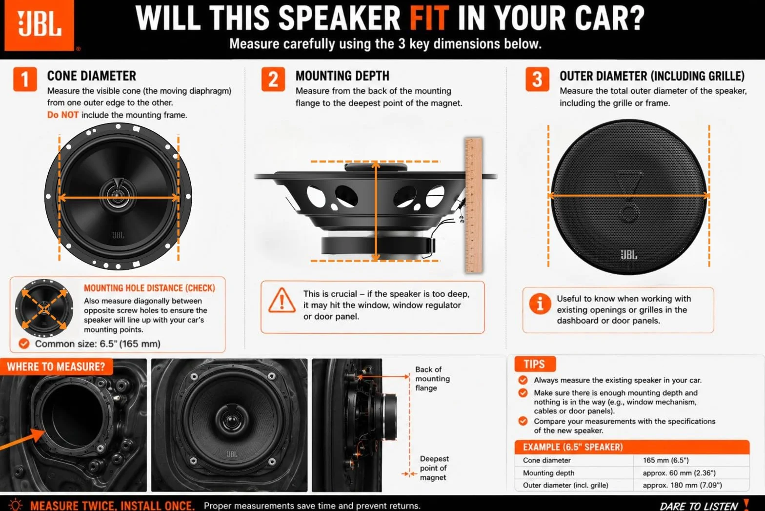 JBL Stage2 GEN2 55F 5,25 cala 130 mm 2-drożne koncentryczne głośniki samochodowe 50 W RMS 220 W szczytowy para