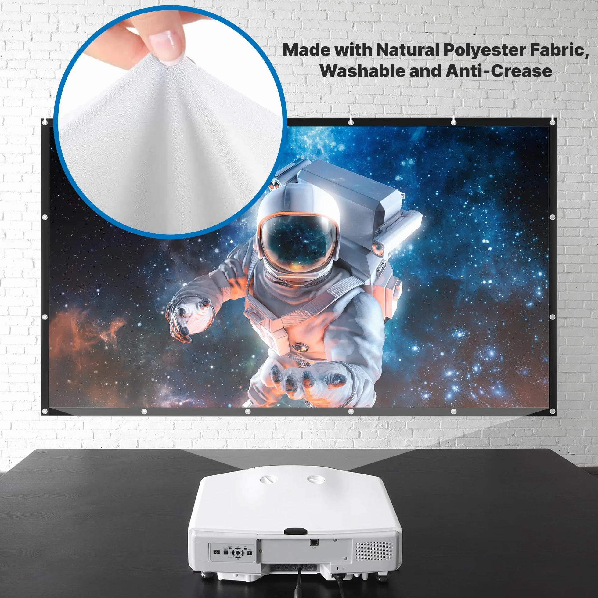 Pyle Składany przenośny ekran projekcyjny 120" 16:9 HD 4K