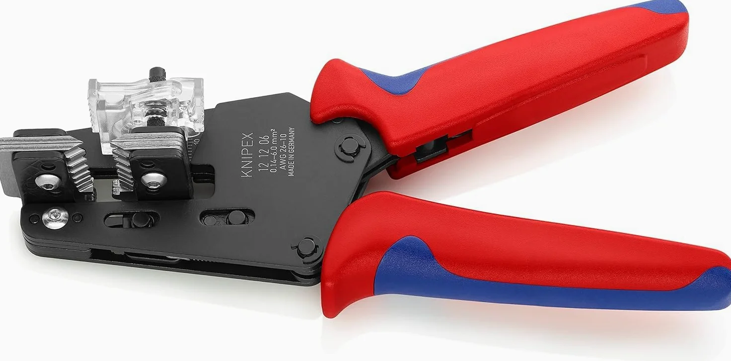 KNIPEX Precyzyjne szczypce do ściągania izolacji z ostrzami kształtowymi z osłonkami wielokomponentowymi 195 mm, 12 12 06