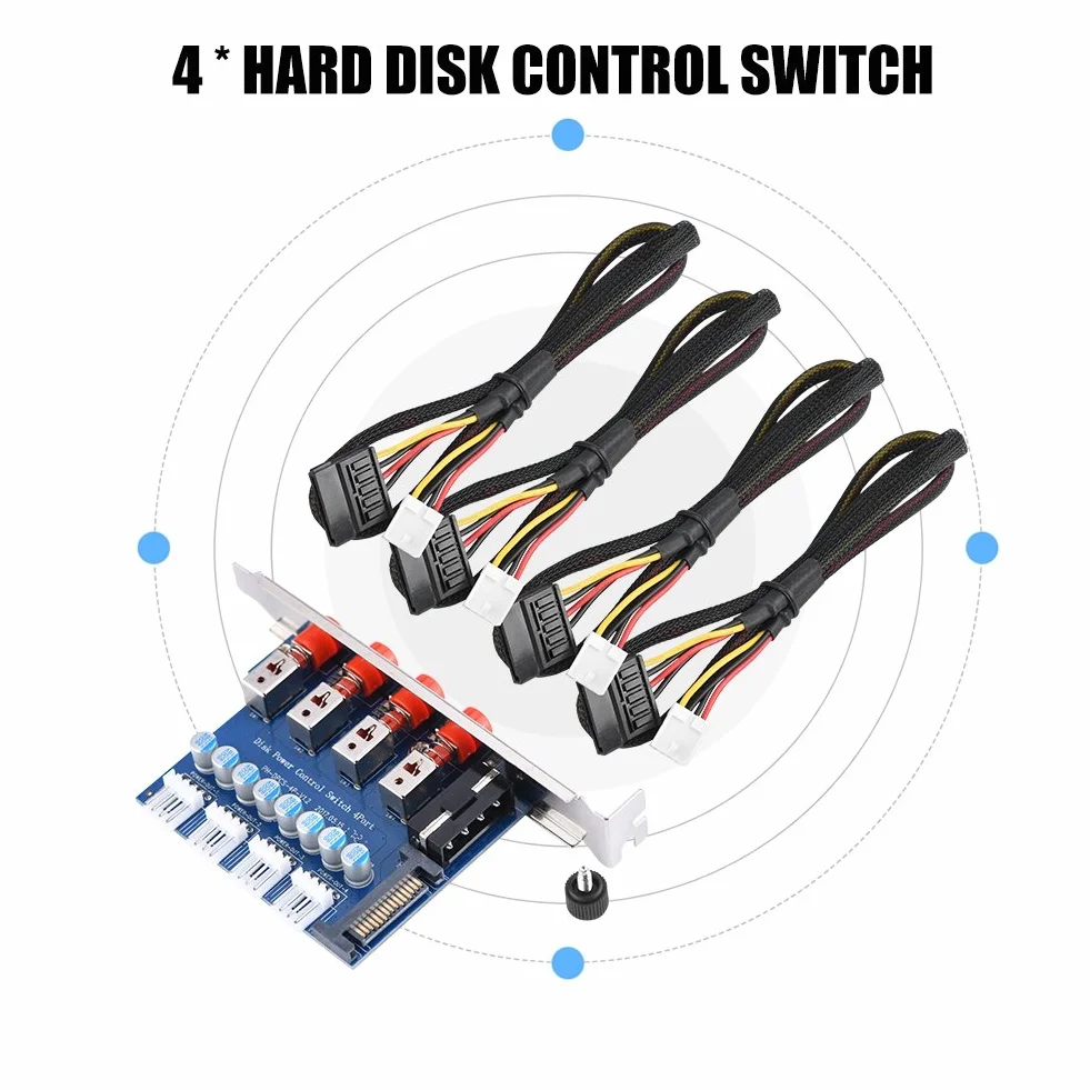 Power Switch Moduł do interfejsów SATA 15P / IDE 120 mm pełna wysokość montażu