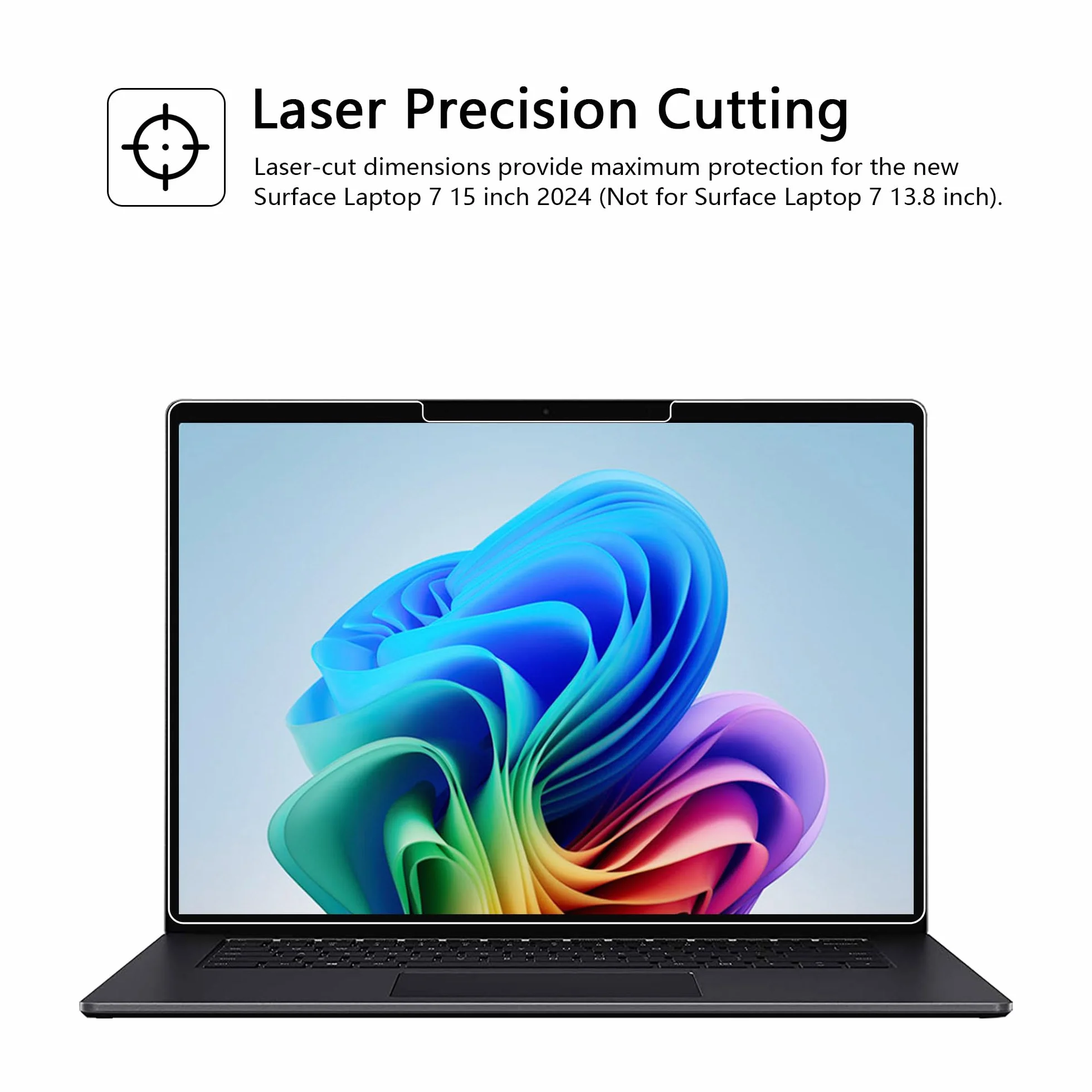MEGOO Hartowane Szkło Ochronne do Microsoft Surface Laptop 7 2024 15 Cali