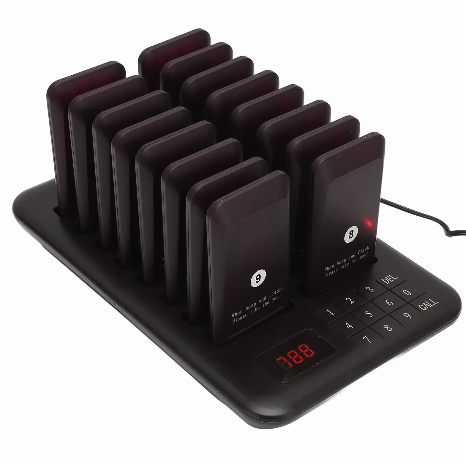 Bezprzewodowy System Wywoływania Pagera Restauracyjnego 16 Pagerów 800m 250mAh