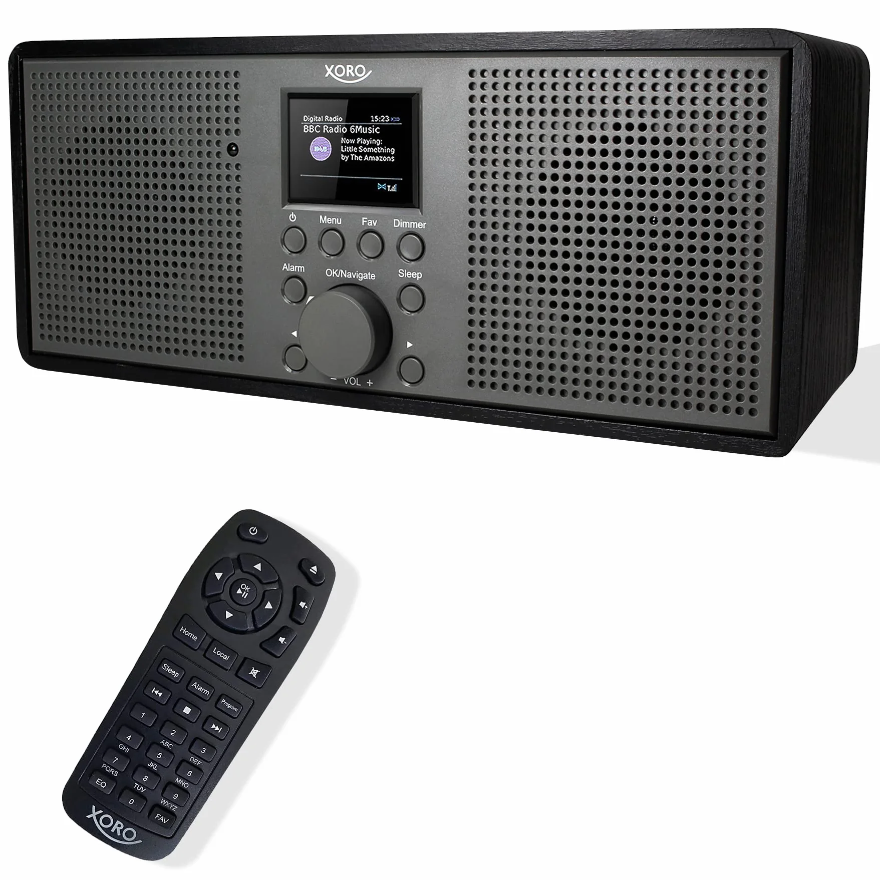XORO DAB 700 IR radio internetowe WLAN UKF DAB+ Spotify Connect Bluetooth USB Mediaplayer głośnik stereo 2x10W budzik kolorowy wyświetlacz
