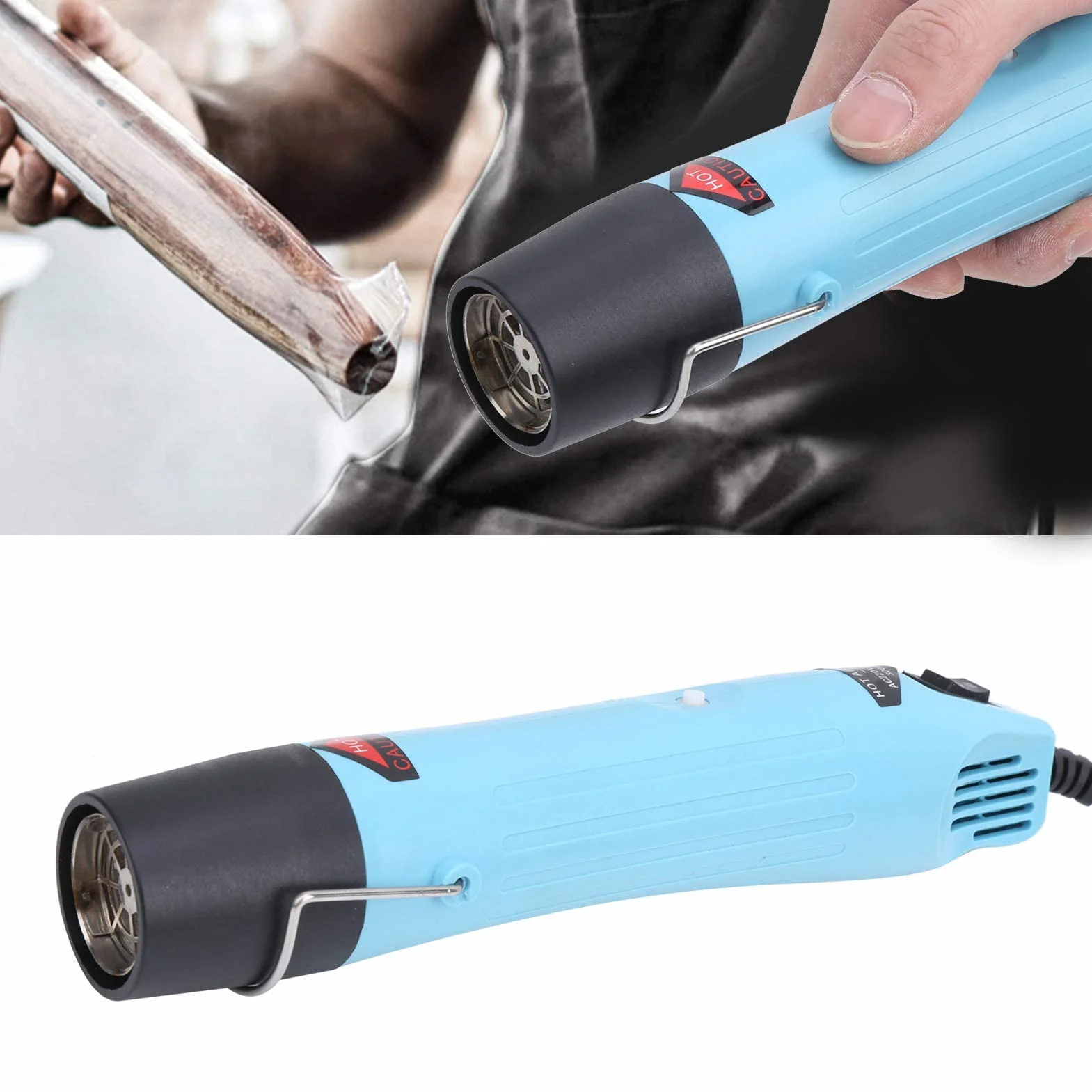 Opalarka, GJ-803 300W Opalarka z regulacją temperatury z dyszami do formowania plastiku, papieru suszącego, rurek termokurczliwych