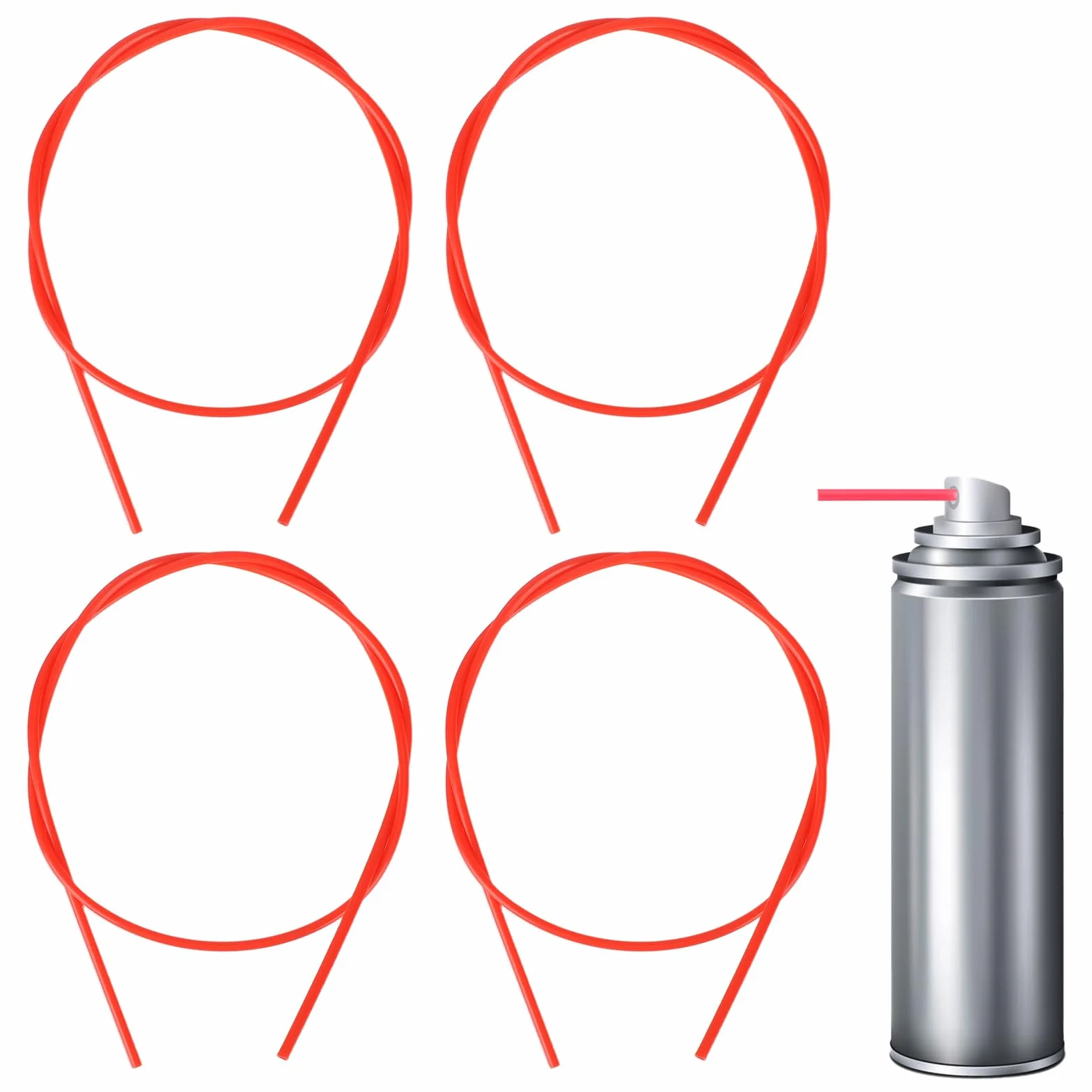 Tinoaly 12szt Słomek z Dyszą do Sprayu, 50cm Giętkie Przedłużacz Farby w Sprayu Plastikowy Wąż Przedłużający do Lakierowania Samochodów Naprawy Mebli