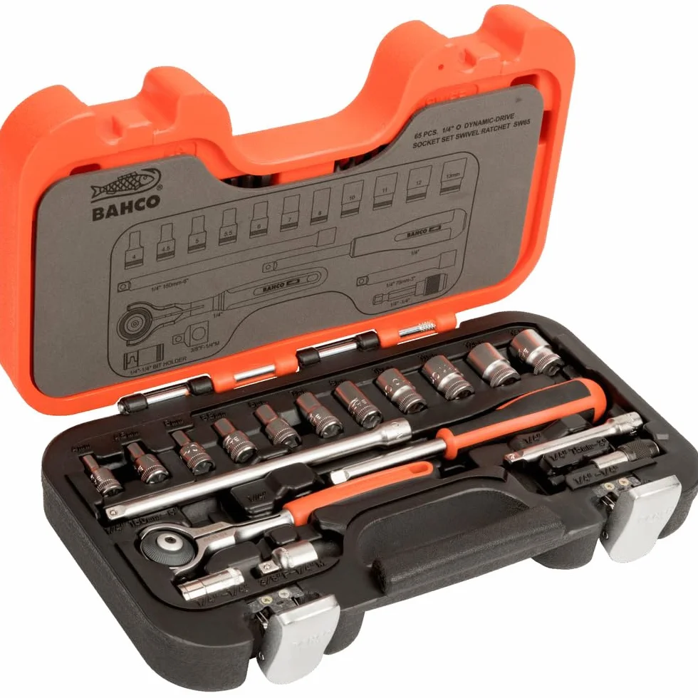 Bahco SW65 Zestaw kluczy stożkowych (65 sztuk, 1/4", pomarańczowy)
