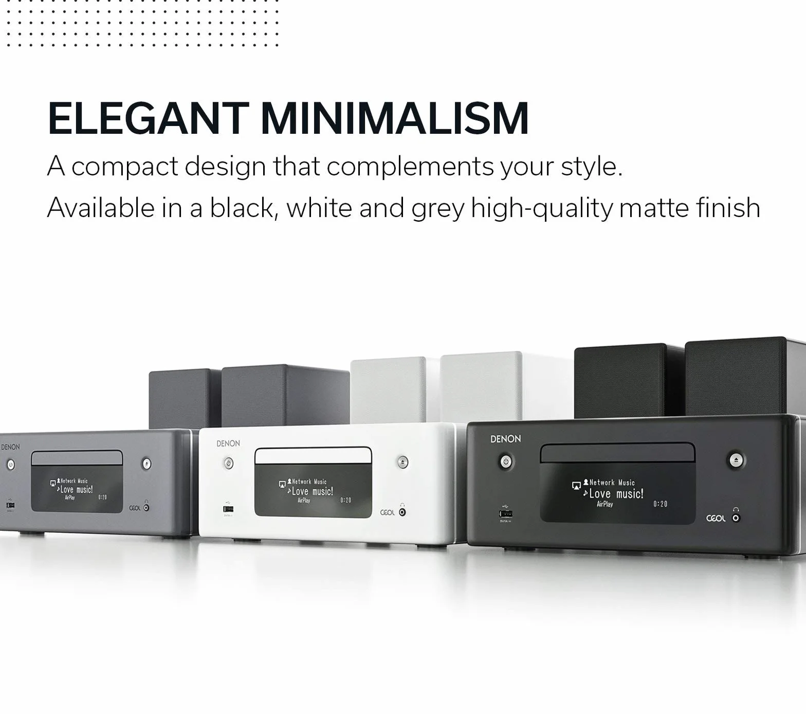 Denon RCDN10BKE2 Zestaw Stereo Czarny