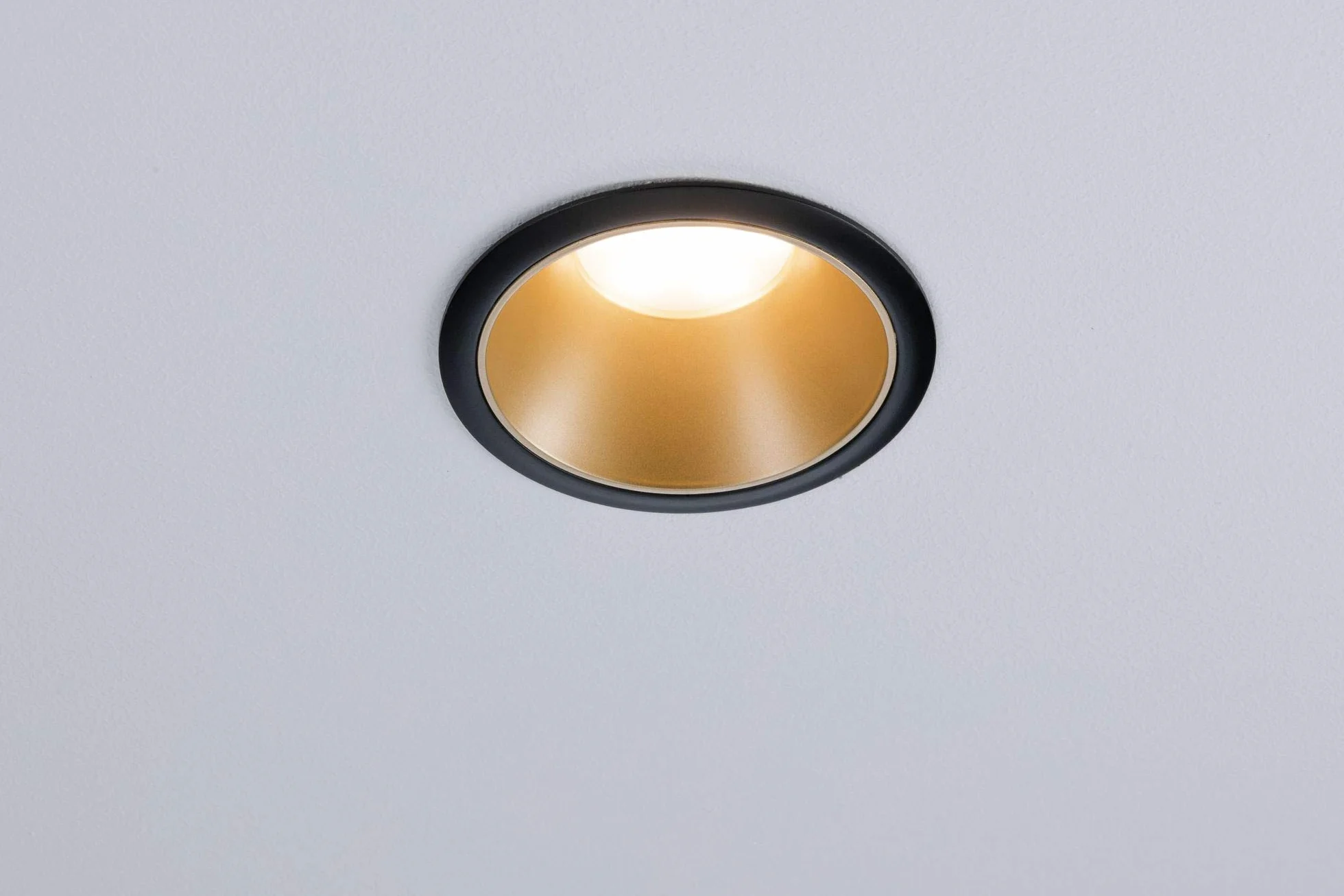 Paulmann 93404 Oprawa Wpuszczana Led Cole Okrągła, W Tym Ściemnialny Reflektor Wpuszczany 3X6,5W Czarny, Złoty Matowy Lampa Wpuszczana Plastik, Aluminiowo-Cynkowy Punkt Sufitowy 2700K ,Czarne, Matowe Złoto ,3Er-Set , 19.5 Watts