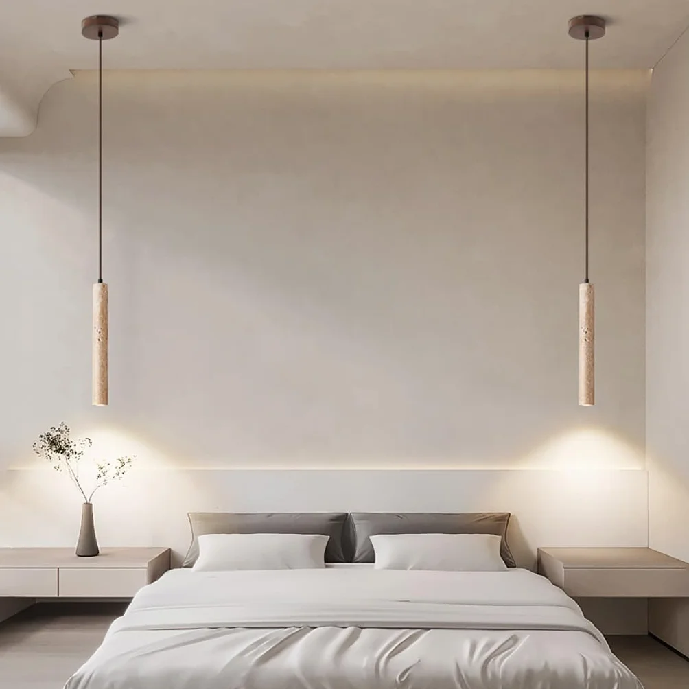 Światło Zawieszone W Stylu Retro Żółta Kamienna Lampa Wisząca Światło Zawieszone W Stylu Wabi Sabi Oświetlenie Dekoracyjne Regulowane Światło Zawieszone Do Sypialni Korytarz Bar(2 pack)