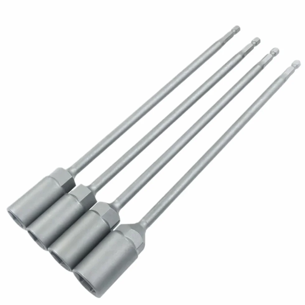 Długość 250mm Bardzo głębokie gniazdo sześciokątne 1/4" Chwyt sześciokątny Brak magnetycznej głębokiej śruby Klucz nasadowy Bit Wiertła udarowe Adapter Klucz nasadowy(19mm)