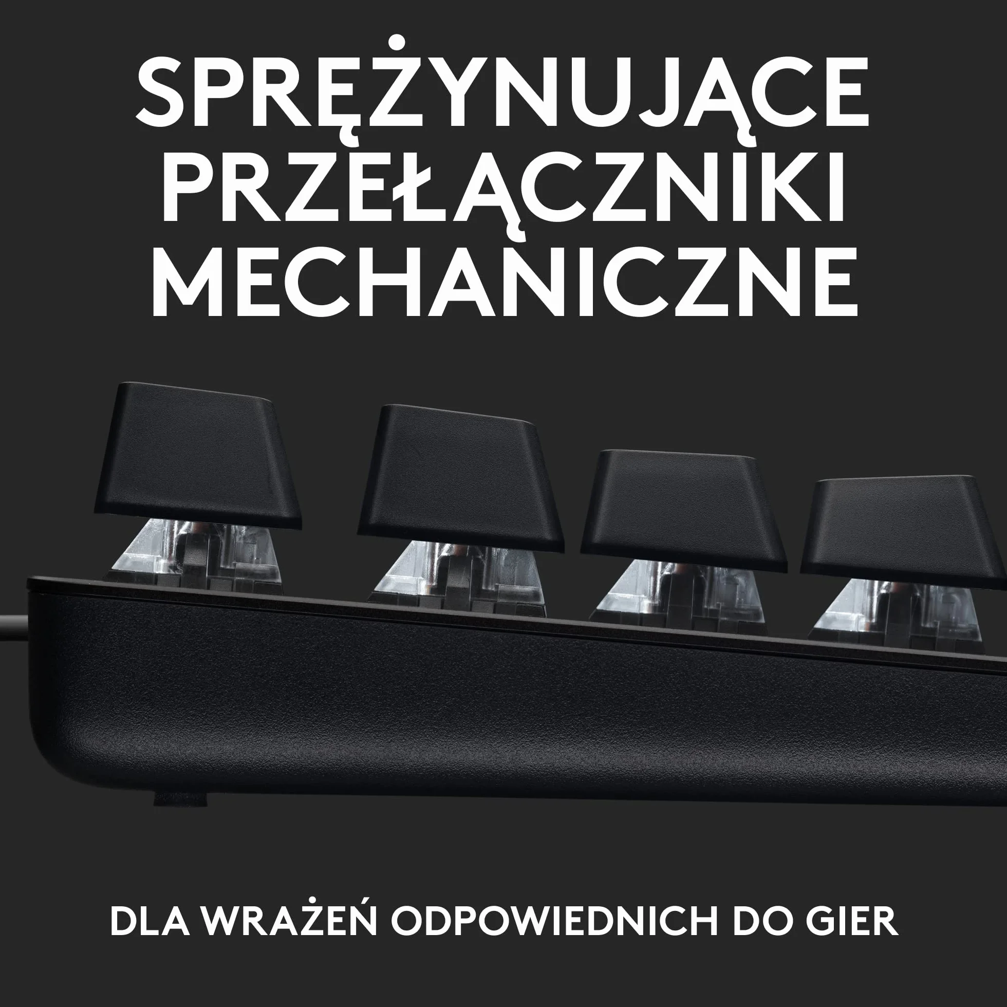 Logitech G G413 TKL SE klawiatura mechaniczna dla graczy z przełącznikami dotykowymi Anti-Ghosting QWERTY US Czarny
