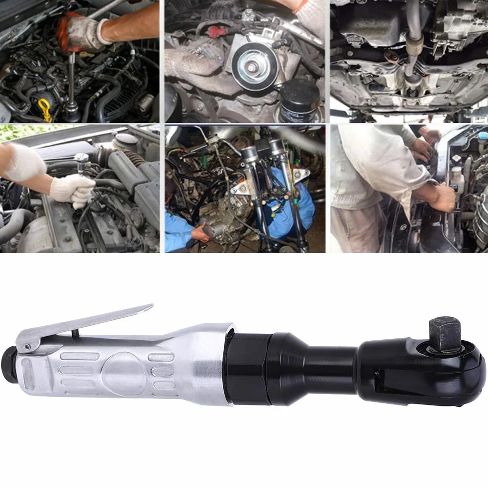 Generic Klucz Pneumatyczny Pneumatyczny Klucz Grzechotkowy ze Stopu Aluminium 1 2-calowy Napęd Kwadratowy 45 Stóp Funtów 150 Obr./min 90 PSI do Napraw Samochodowych Konserwacja Maszyn i przemysł