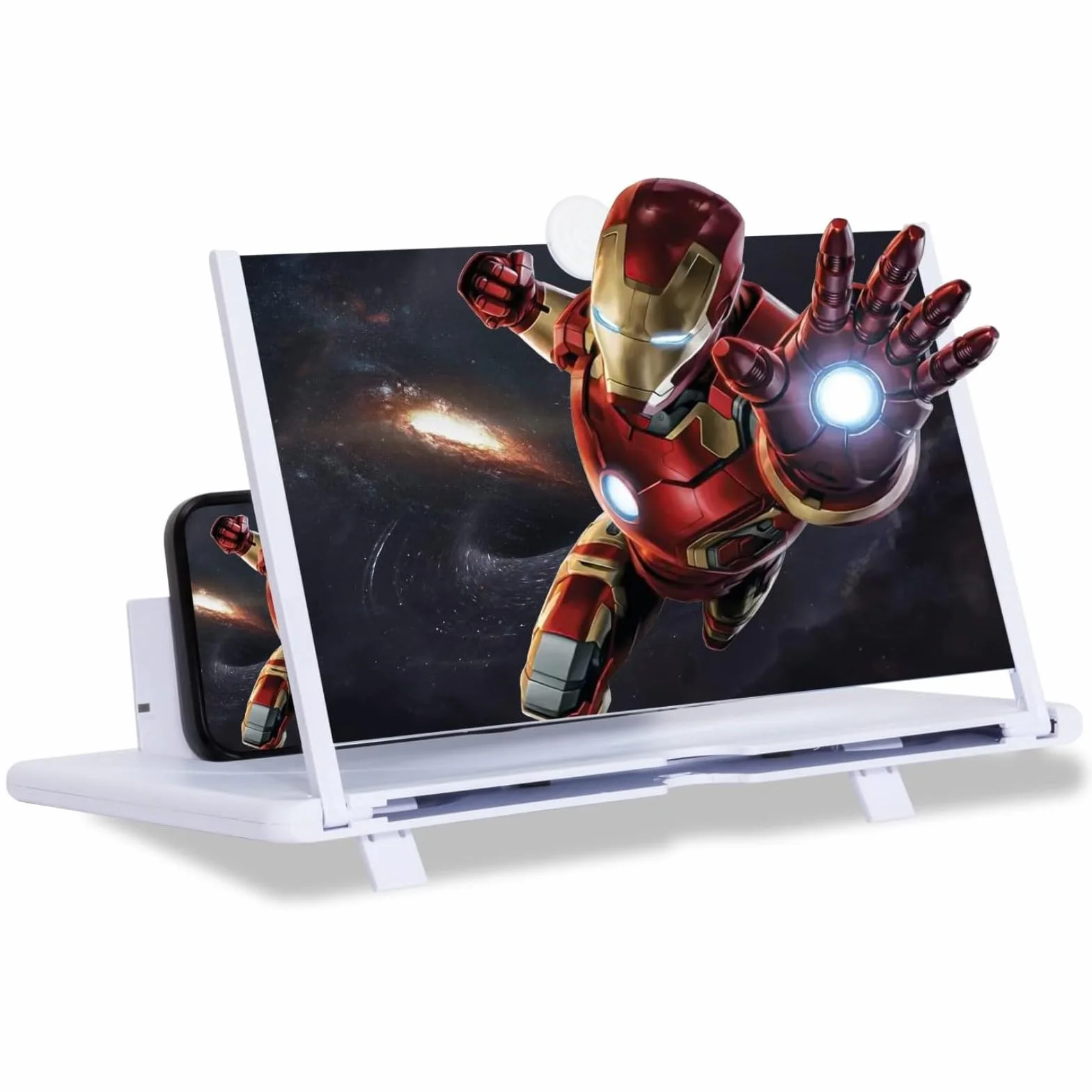 Lupa do ekranu 3D HD 14" do wszystkich smartfonów, ochrona przed niebieskim światłem, składana, do oglądania filmów wideo (czarna) (14 cali 02)