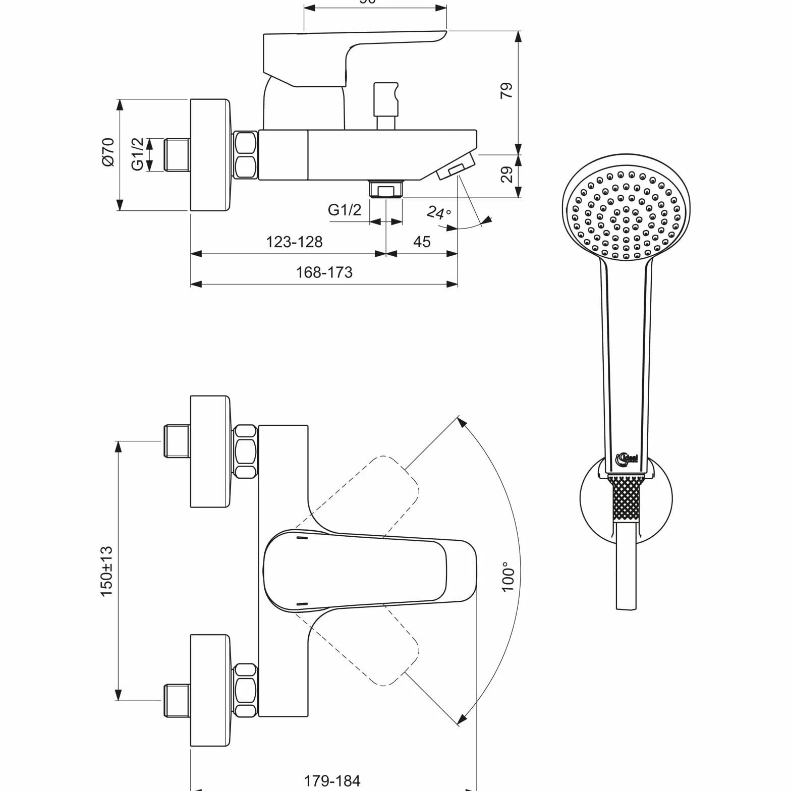 Ideal Standard B0719AA bateria jednouchwytowa